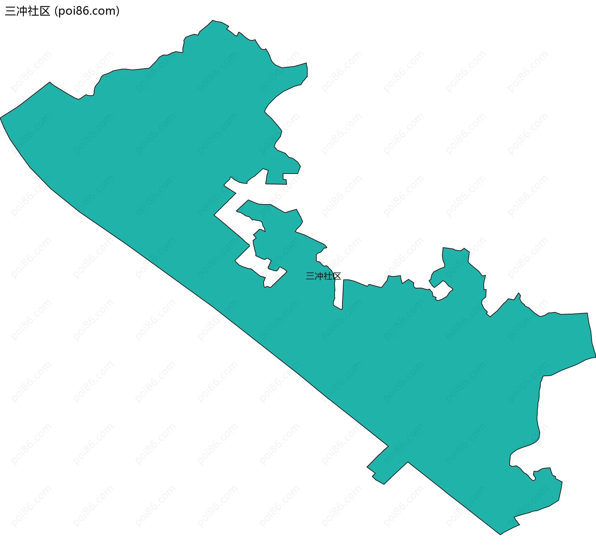 三冲社区边界地图