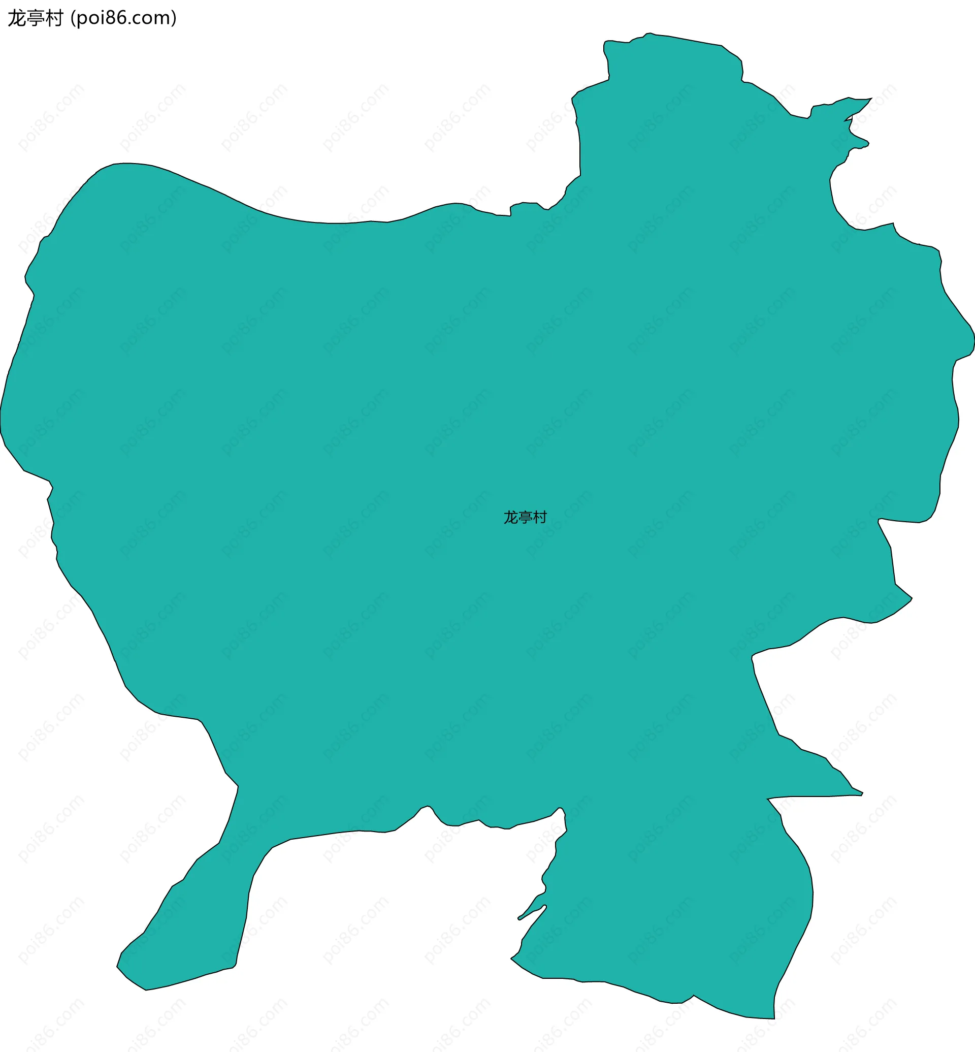 龙亭村边界地图