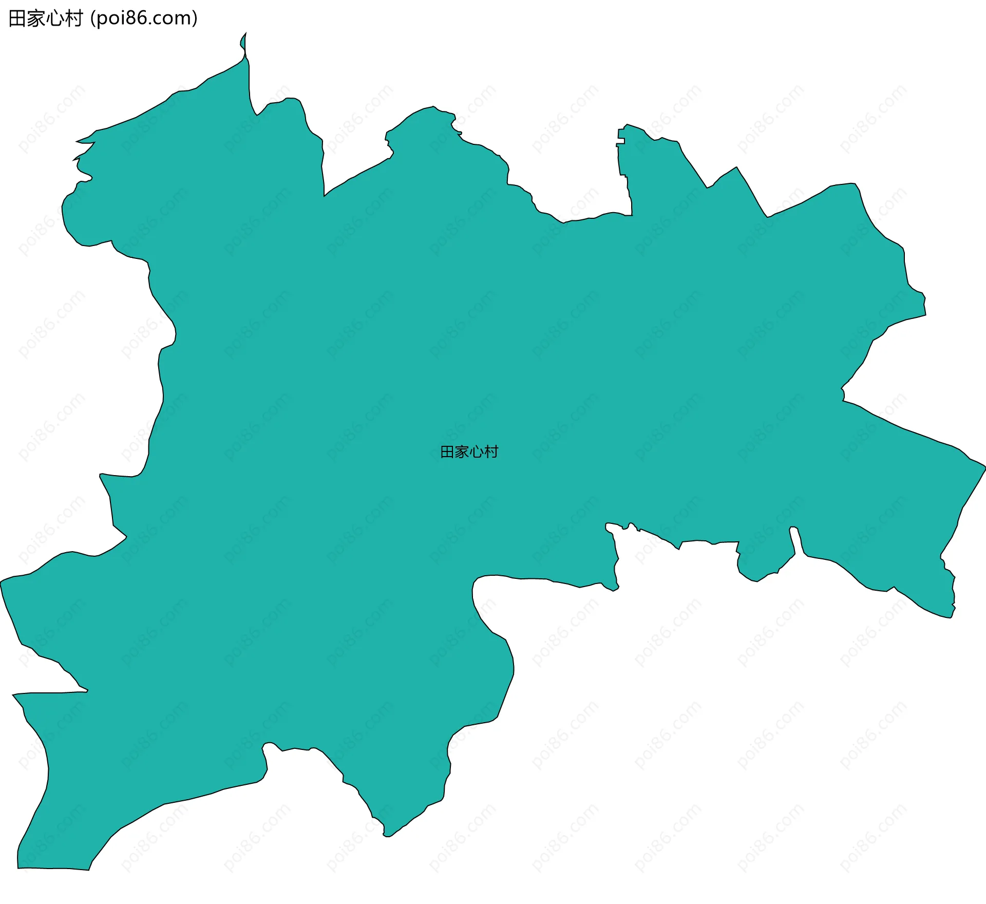 田家心村边界地图