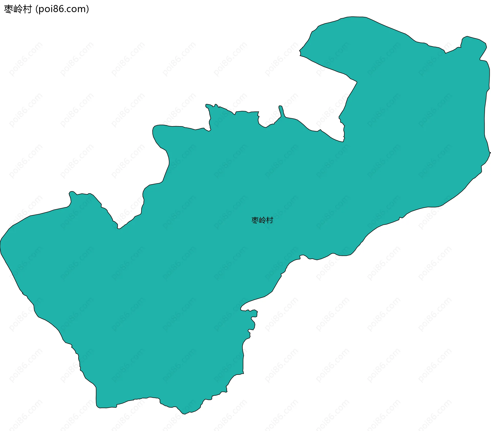 枣岭村边界地图