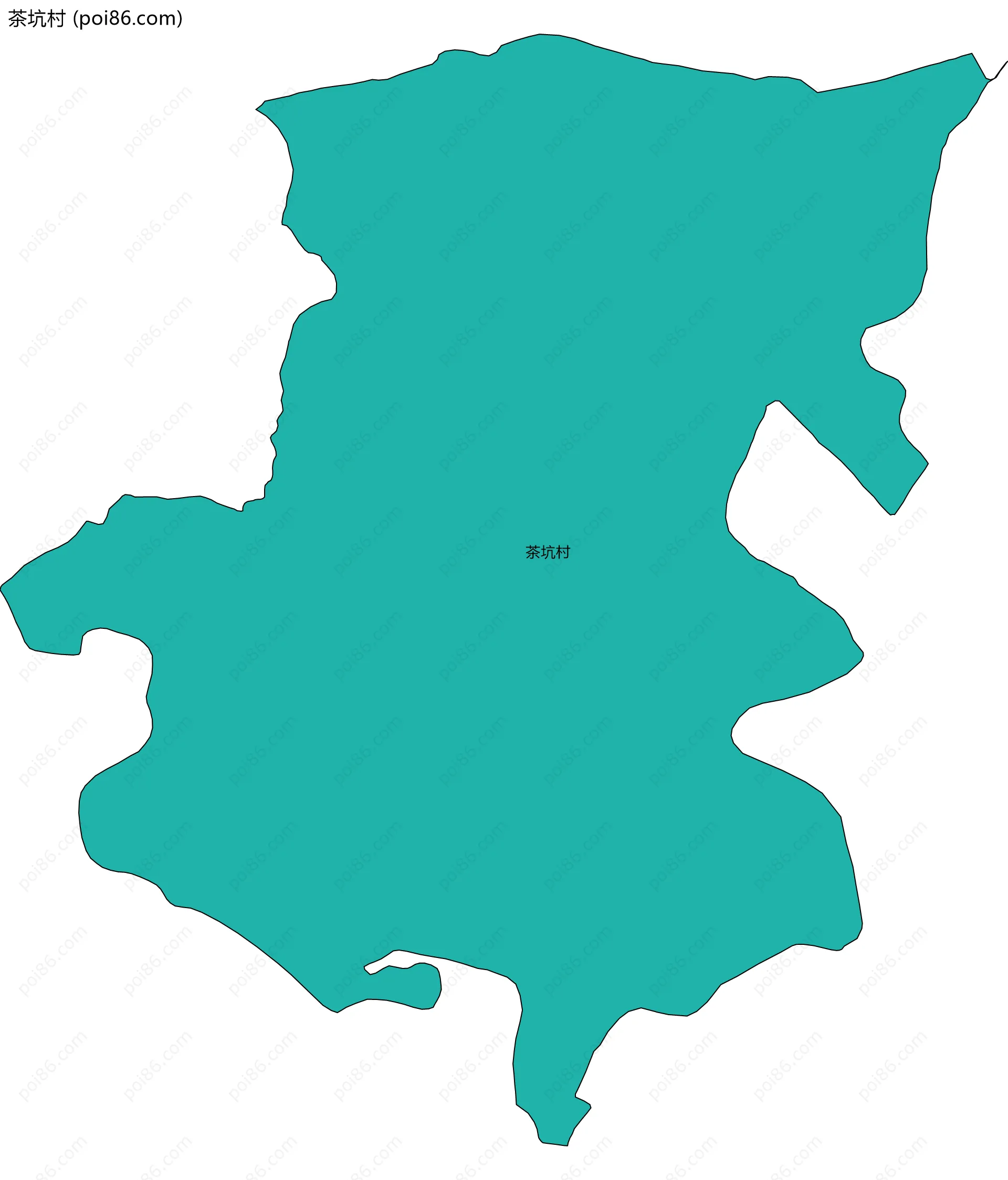 茶坑村边界地图