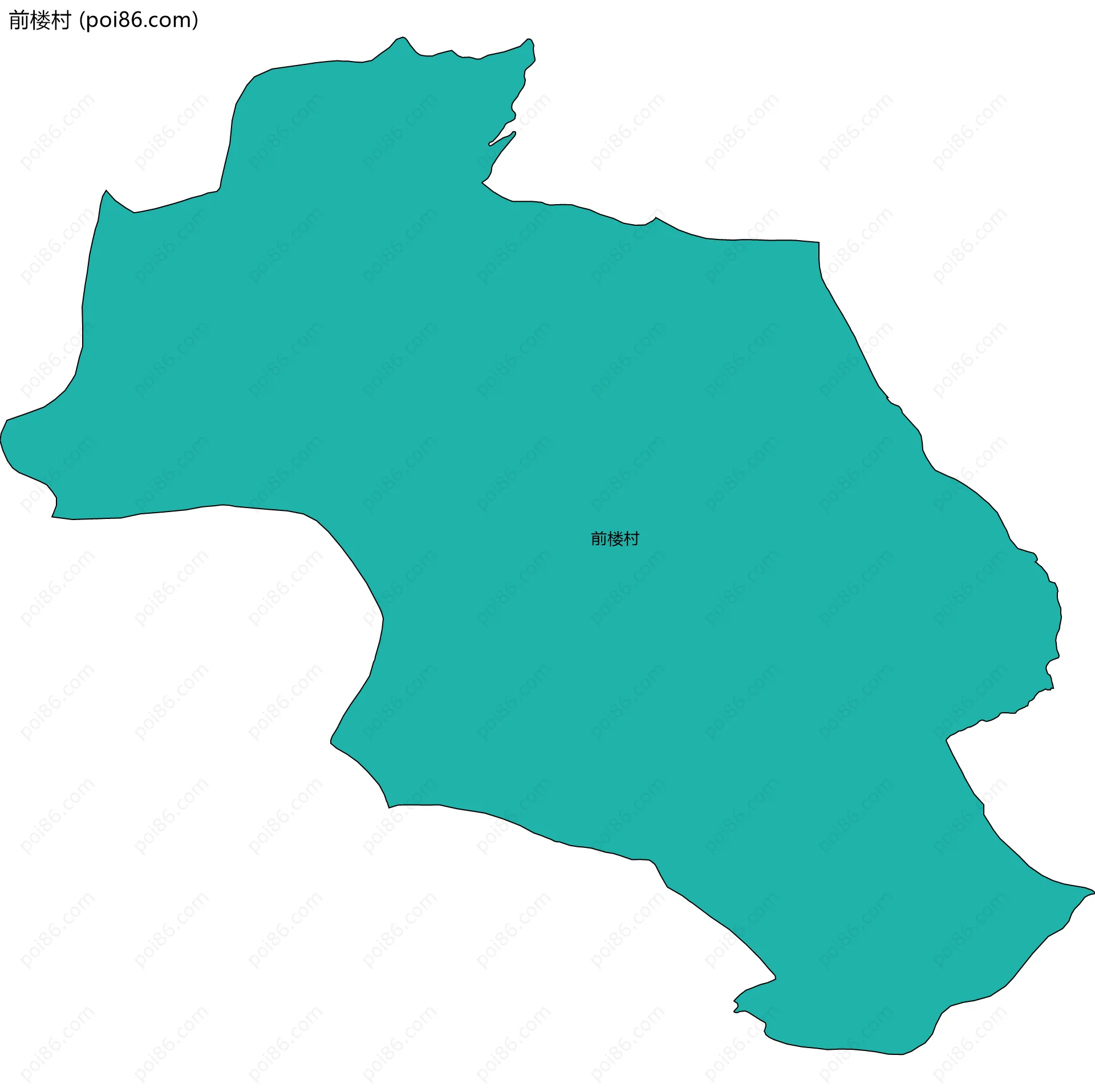 前楼村边界地图