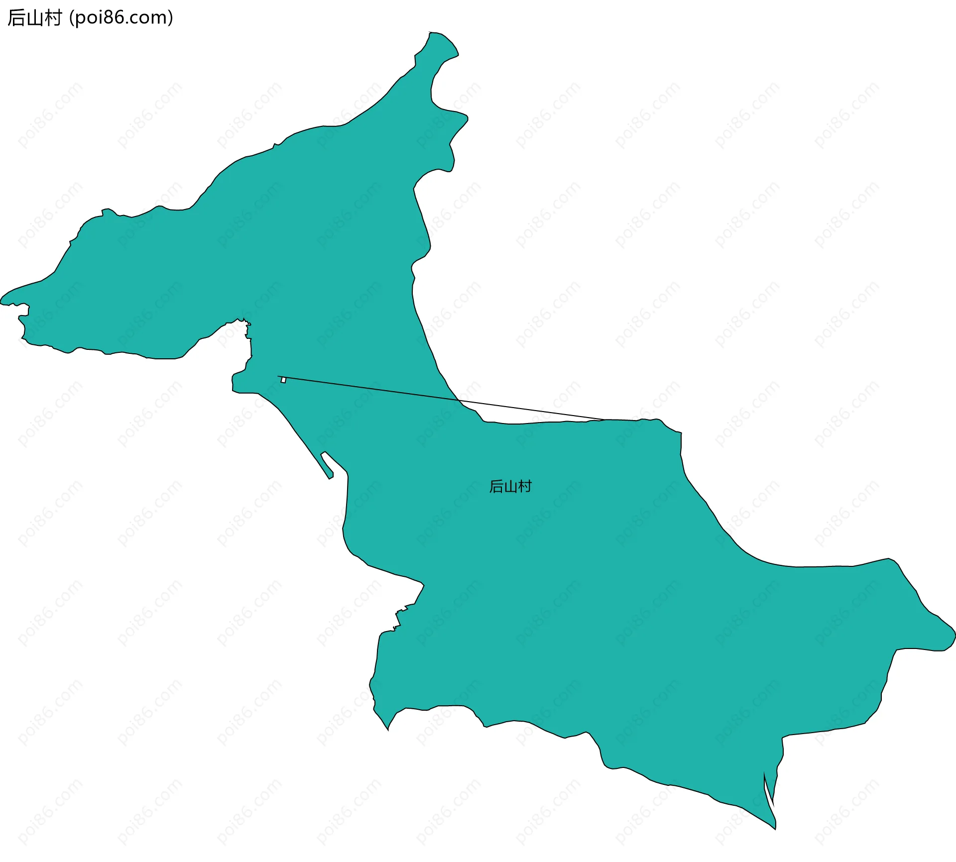 后山村边界地图