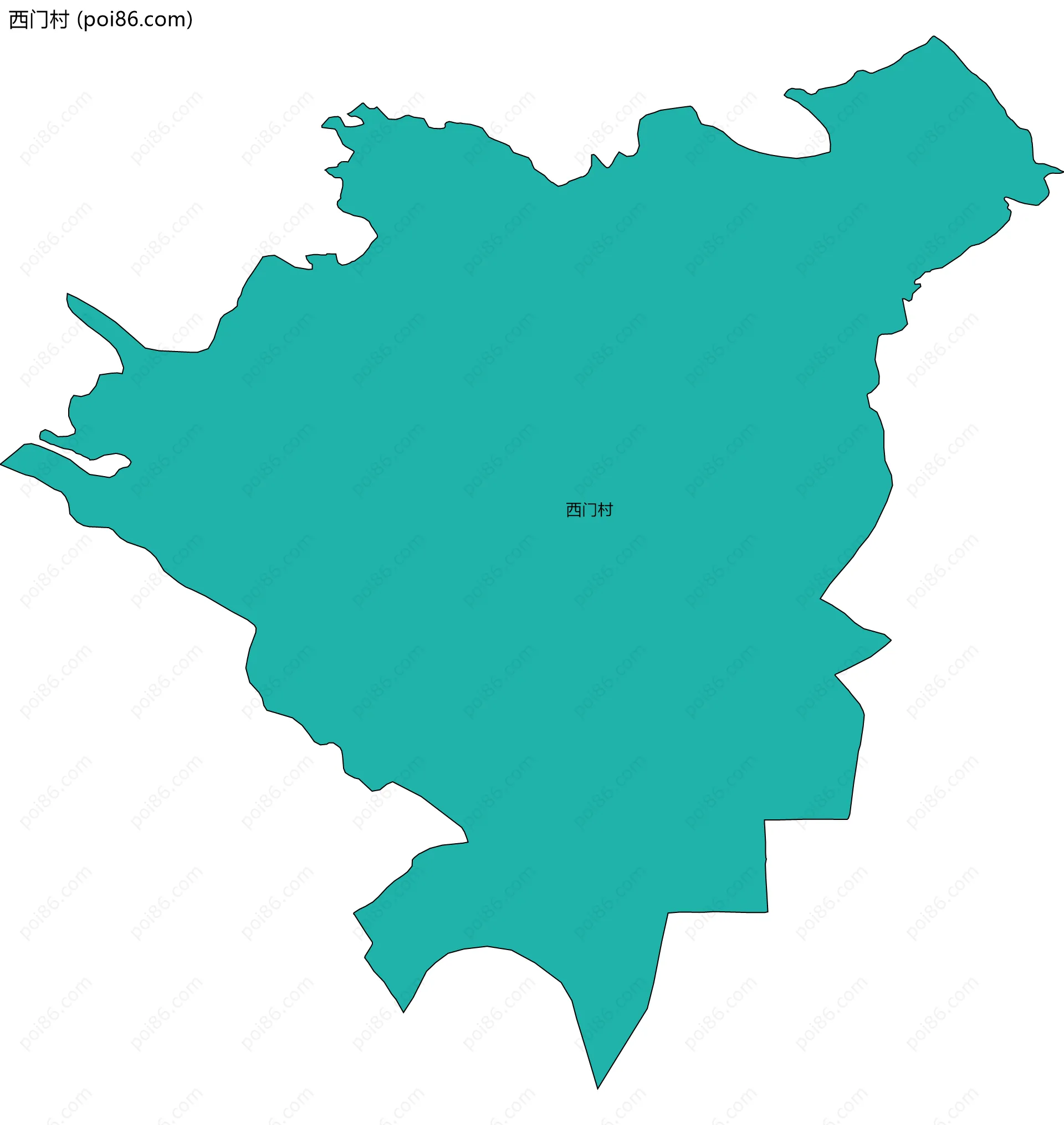 西门村边界地图