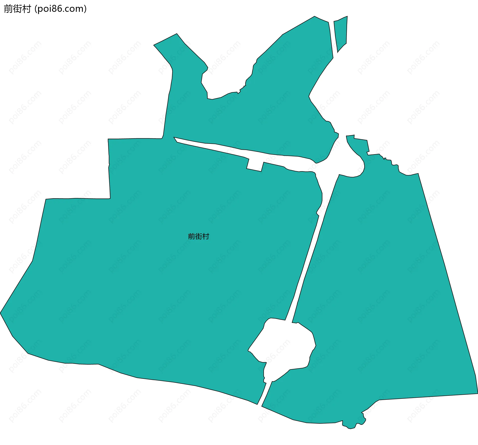 前街村边界地图