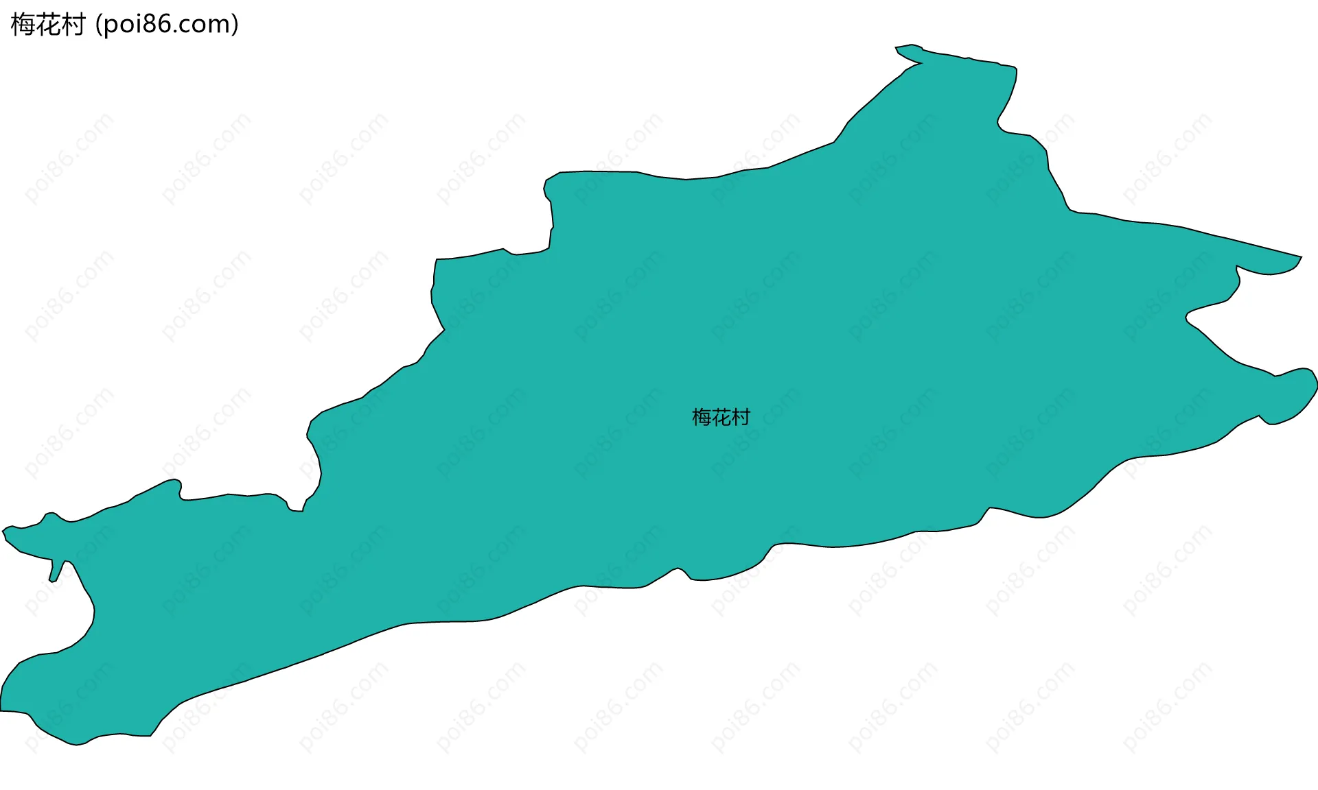 梅花村边界地图