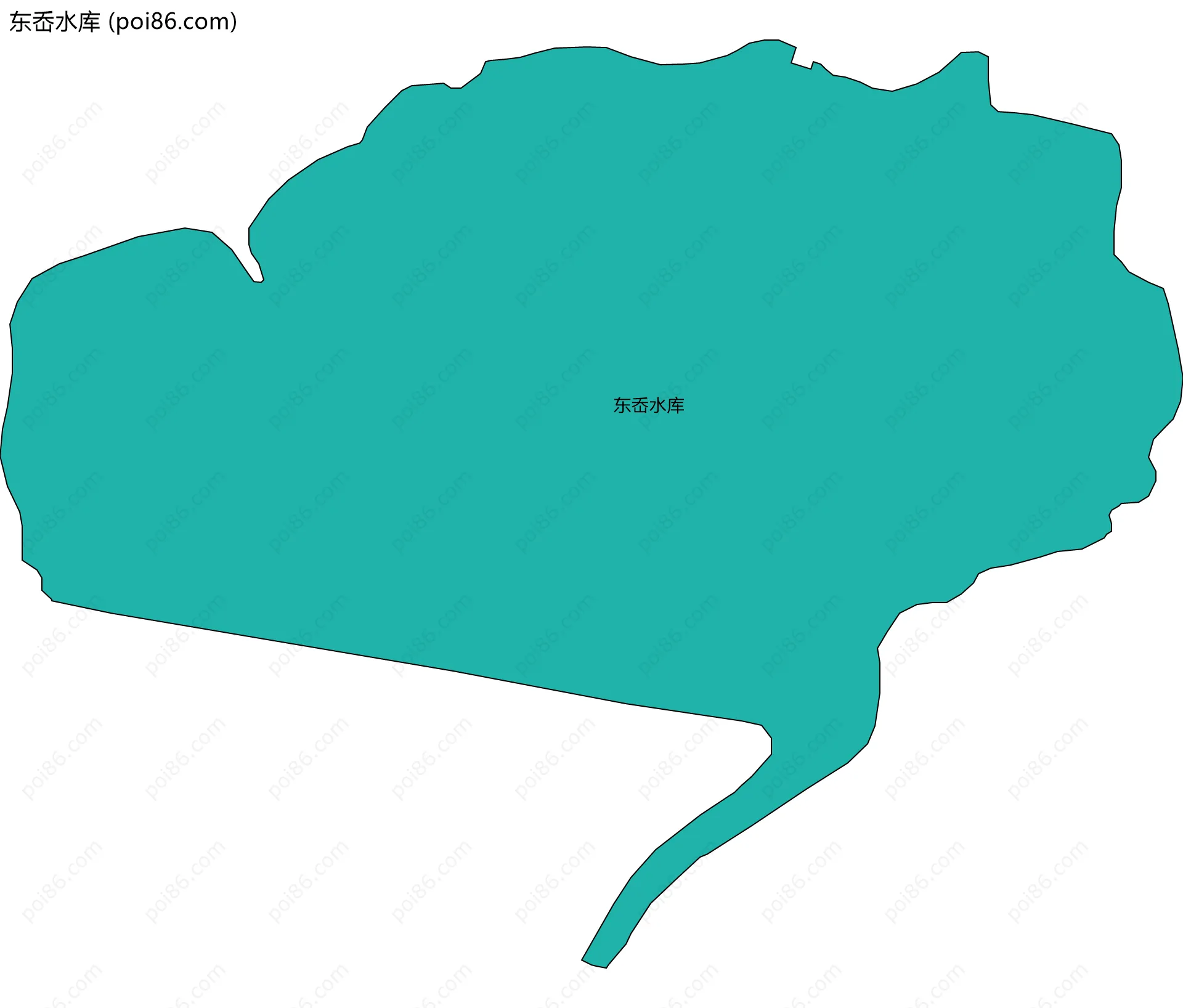 东岙水库边界地图