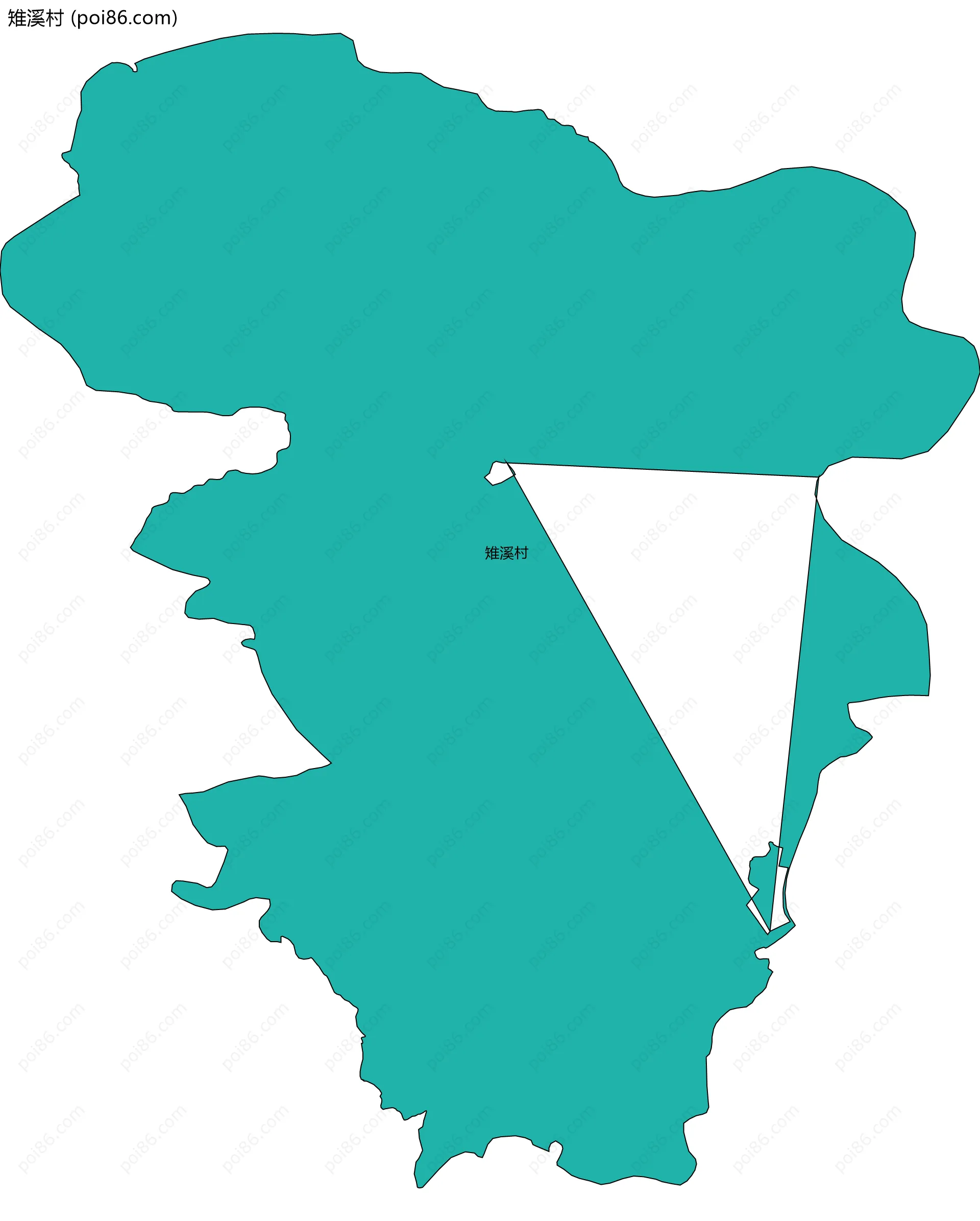 雉溪村边界地图