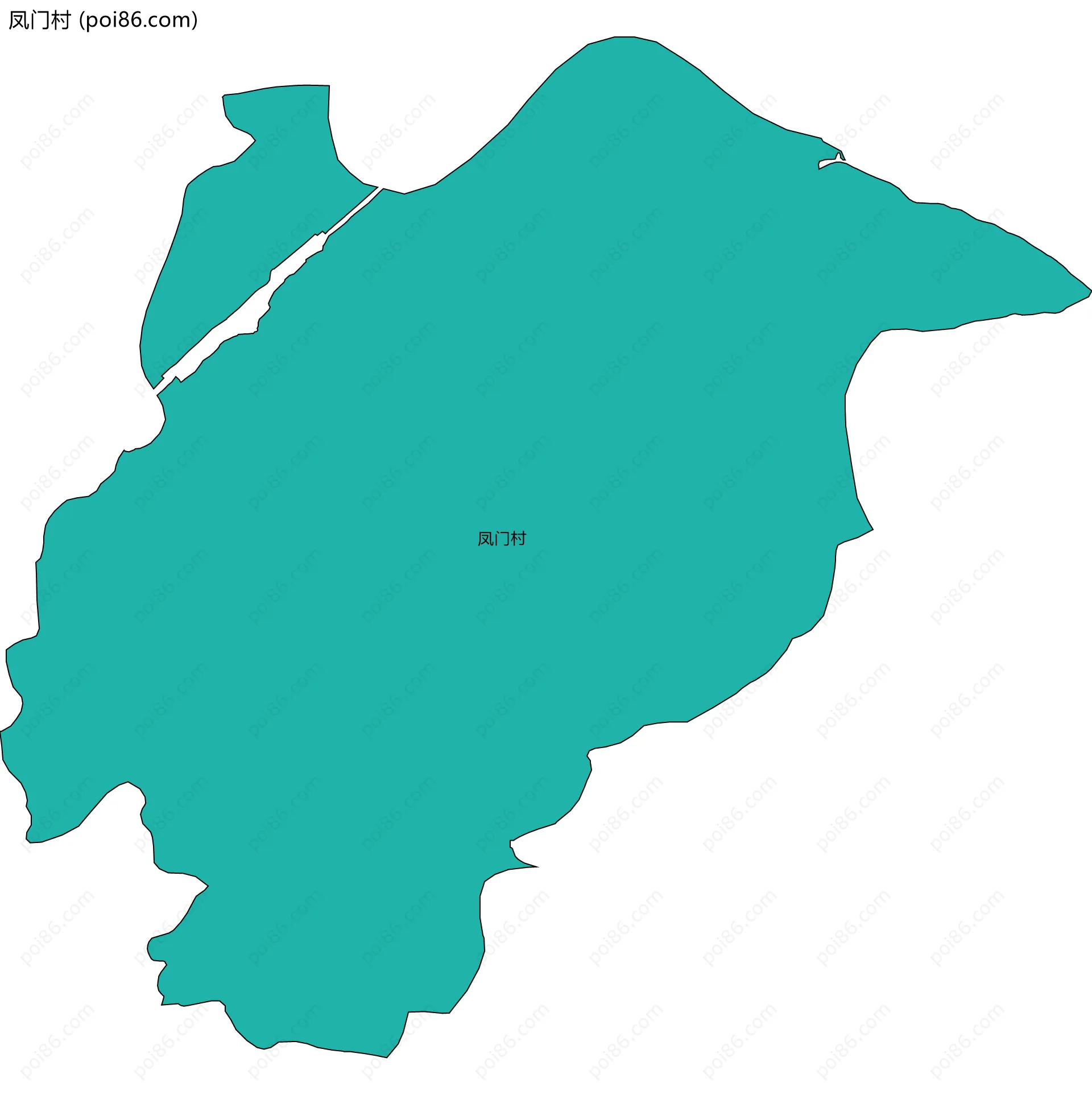 凤门村边界地图