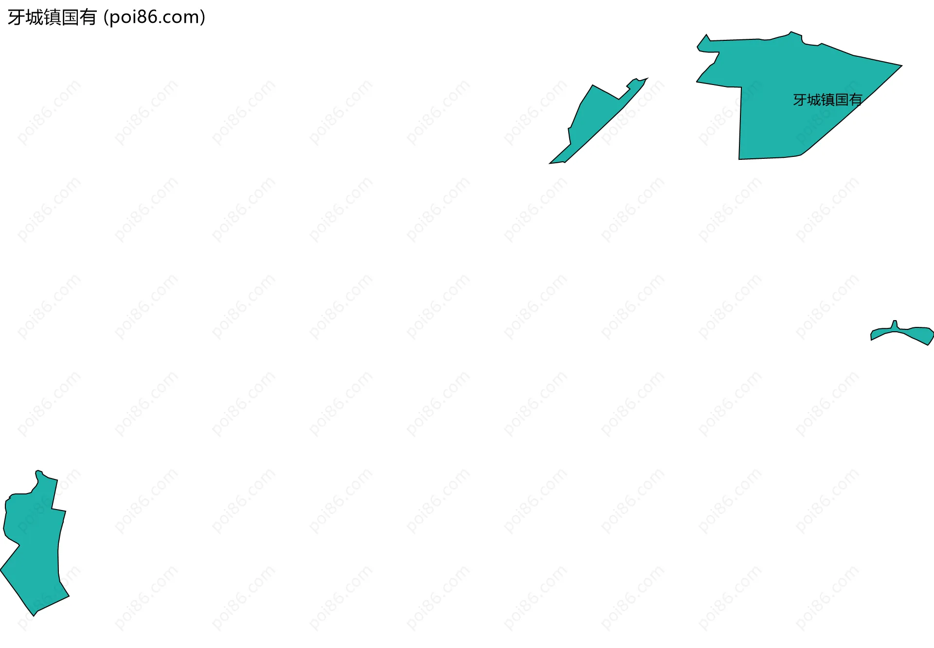 牙城镇国有边界地图