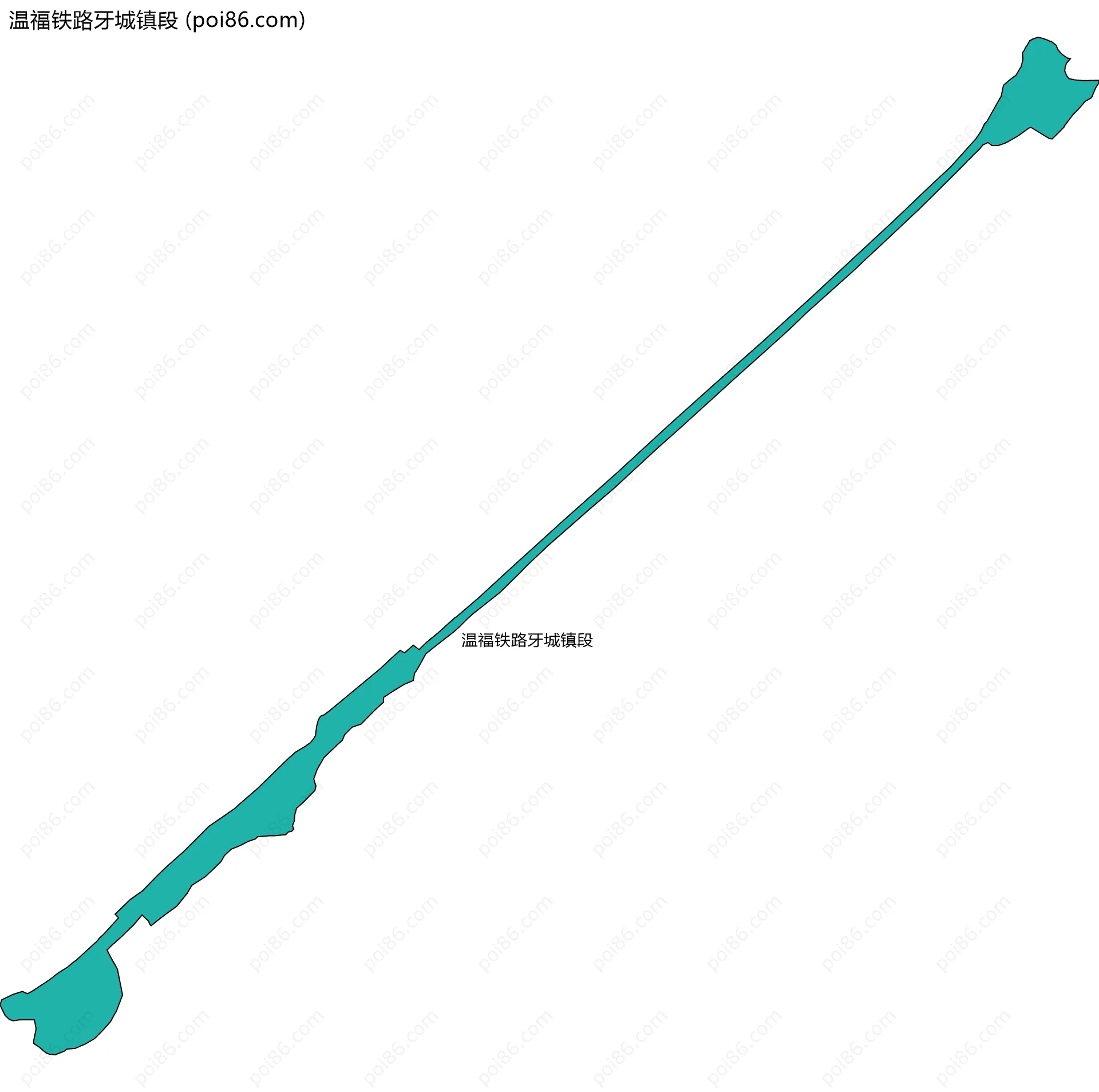 温福铁路牙城镇段边界地图