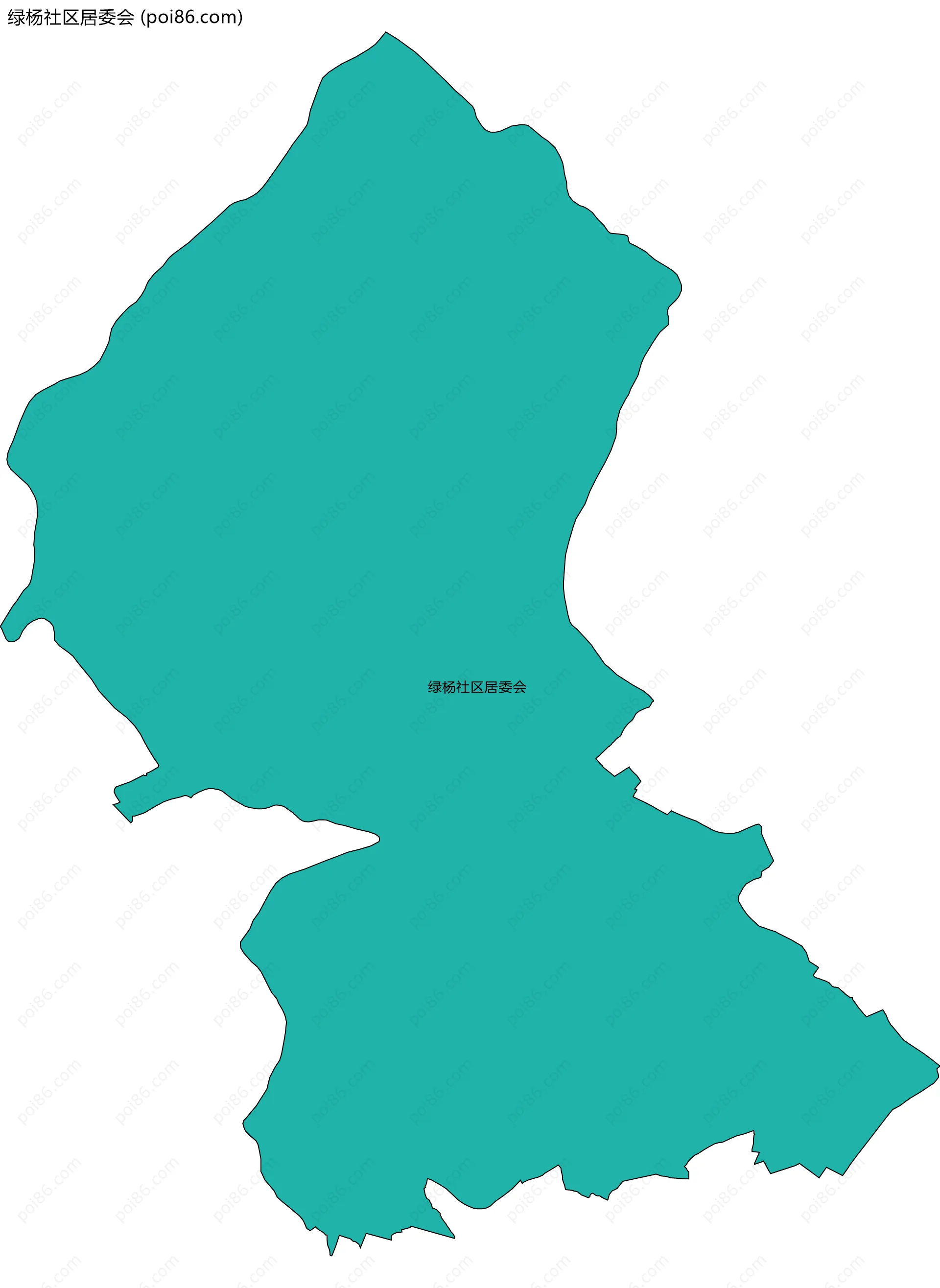 绿杨社区居委会边界地图