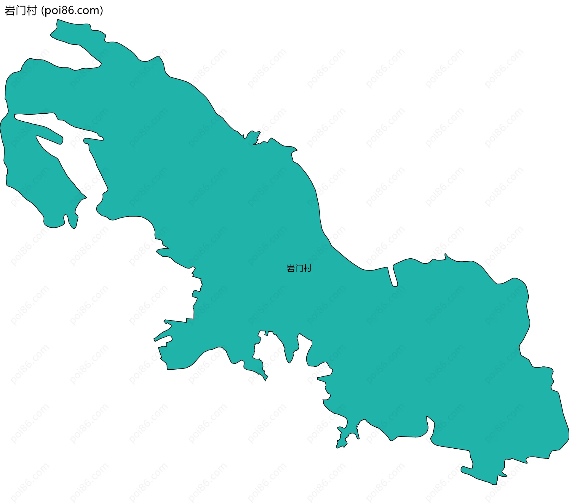 岩门村边界地图