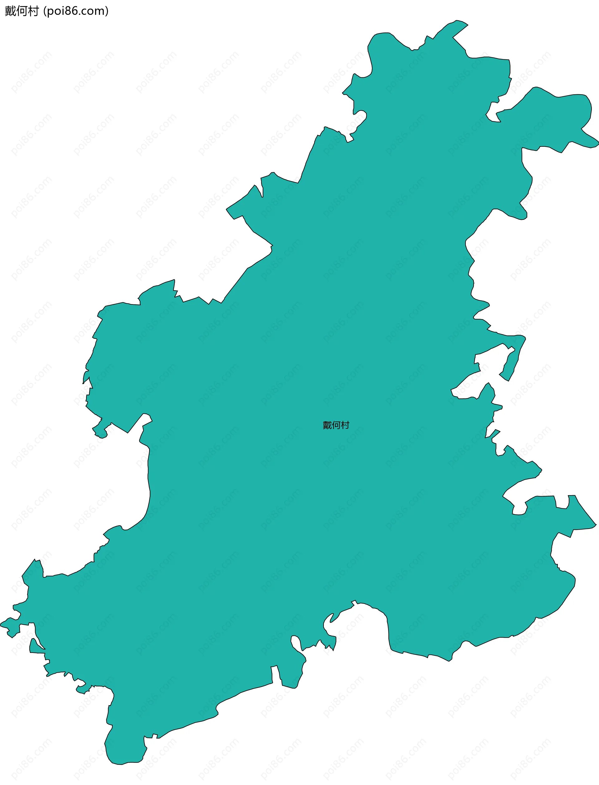 戴何村边界地图