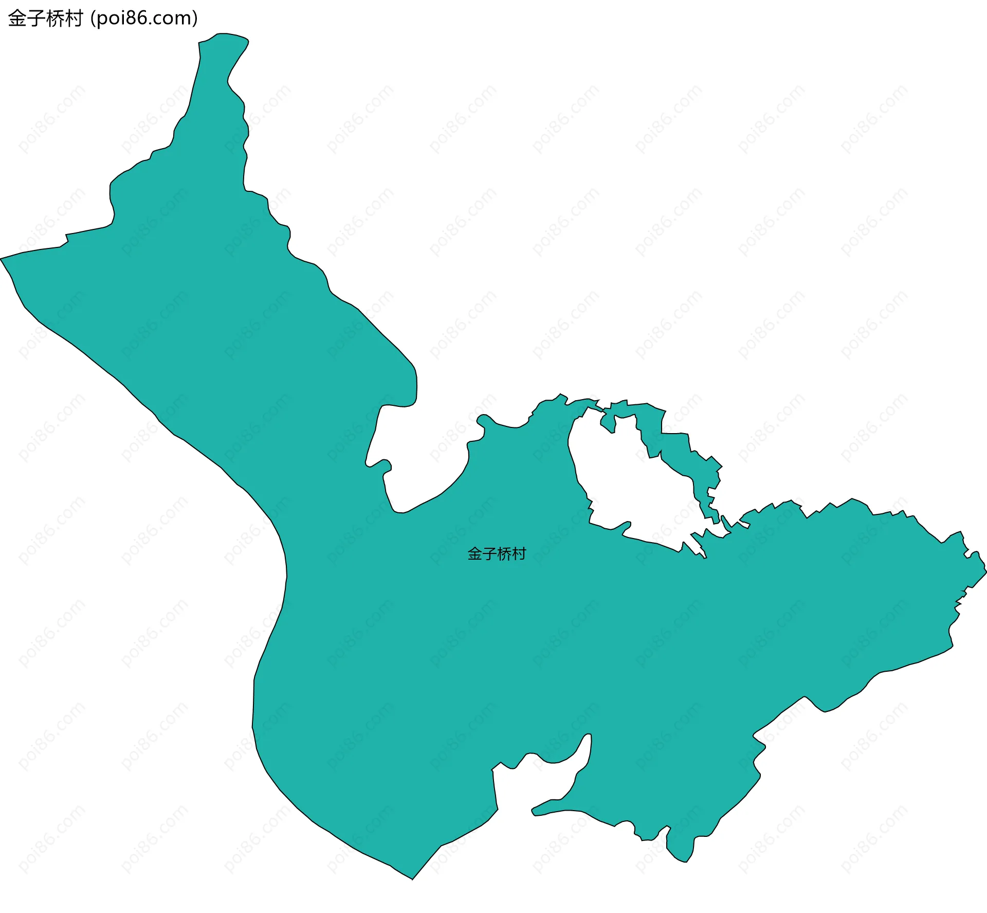 金子桥村边界地图