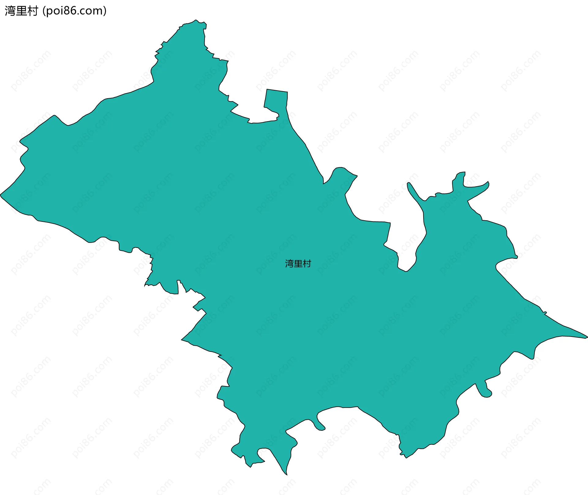 湾里村边界地图