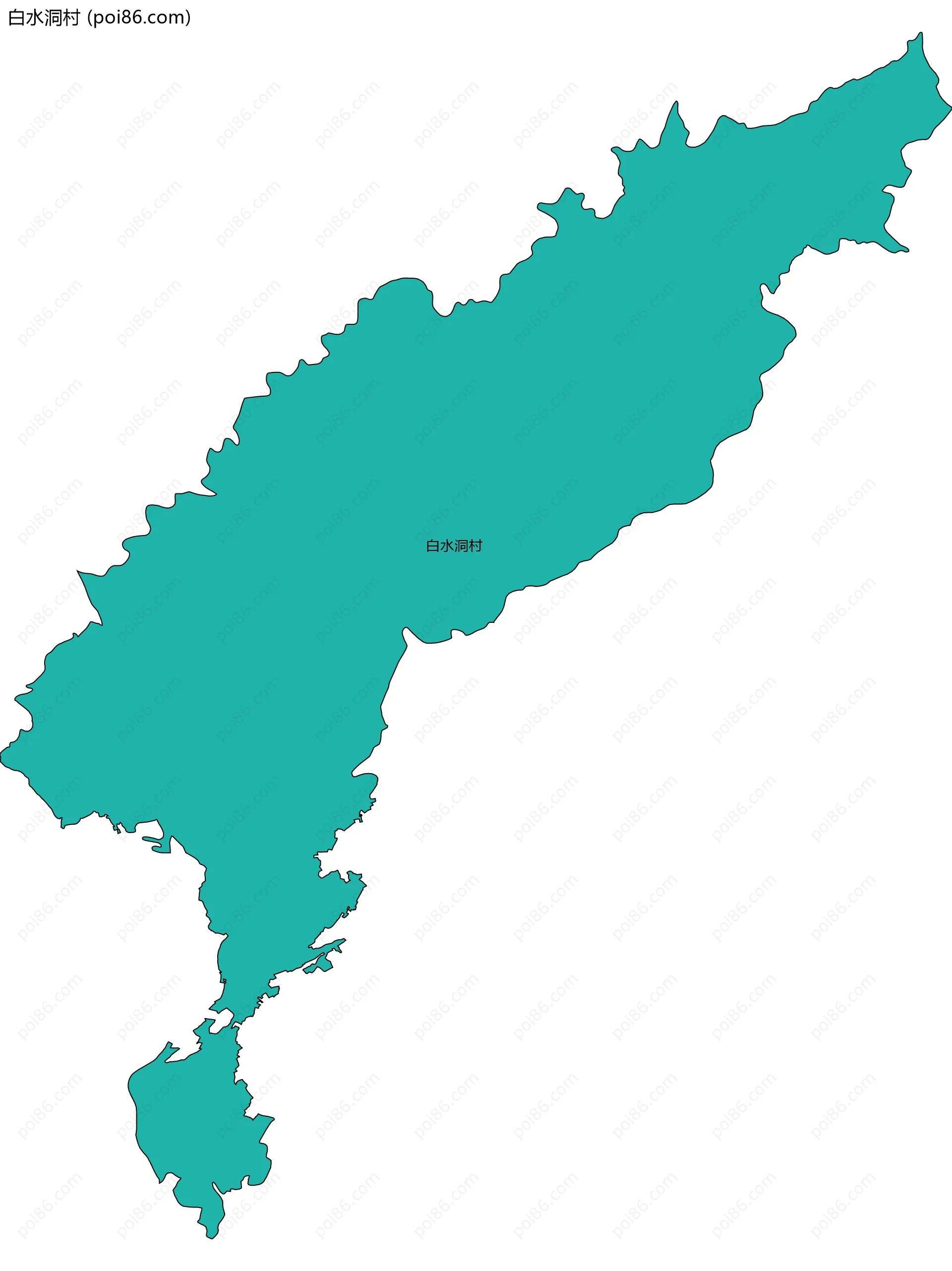 白水洞村边界地图