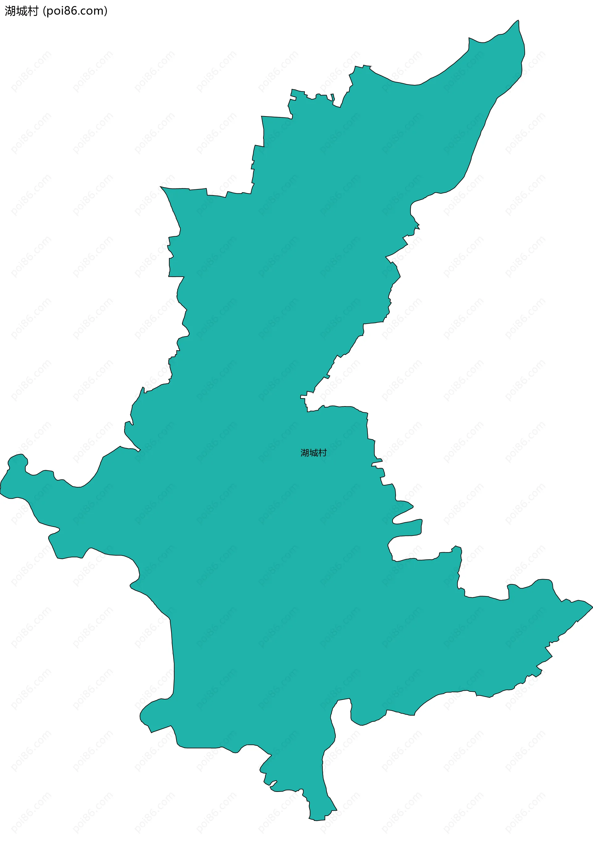 湖城村边界地图