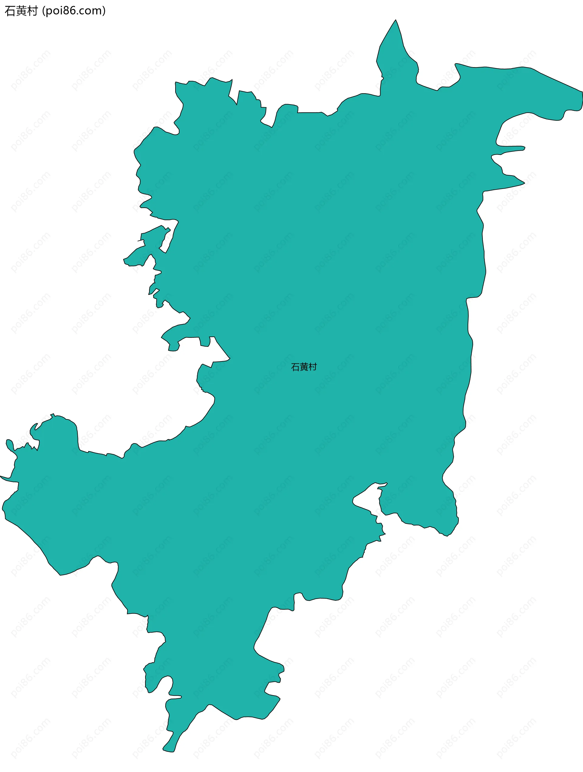 石黄村边界地图