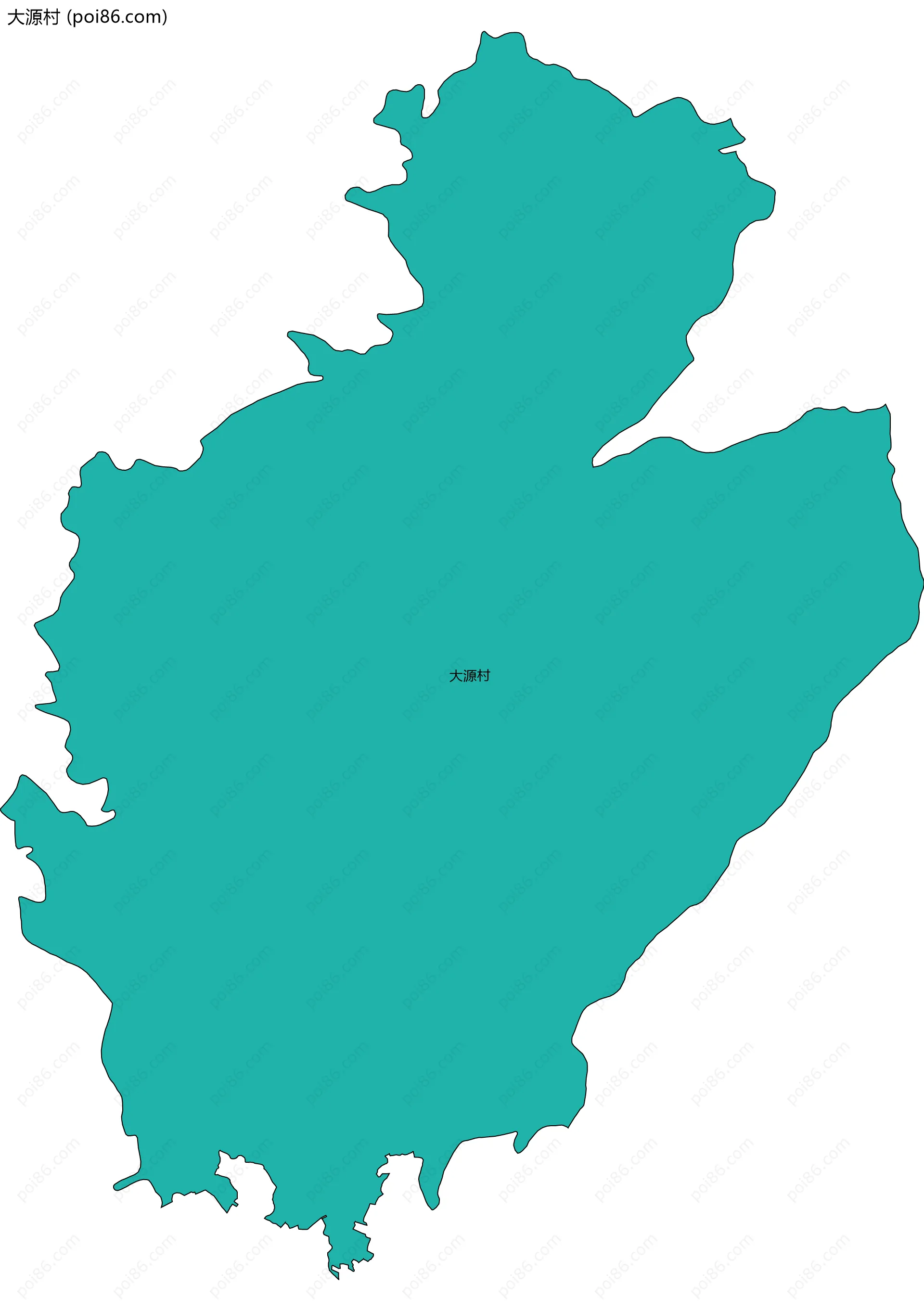大源村边界地图