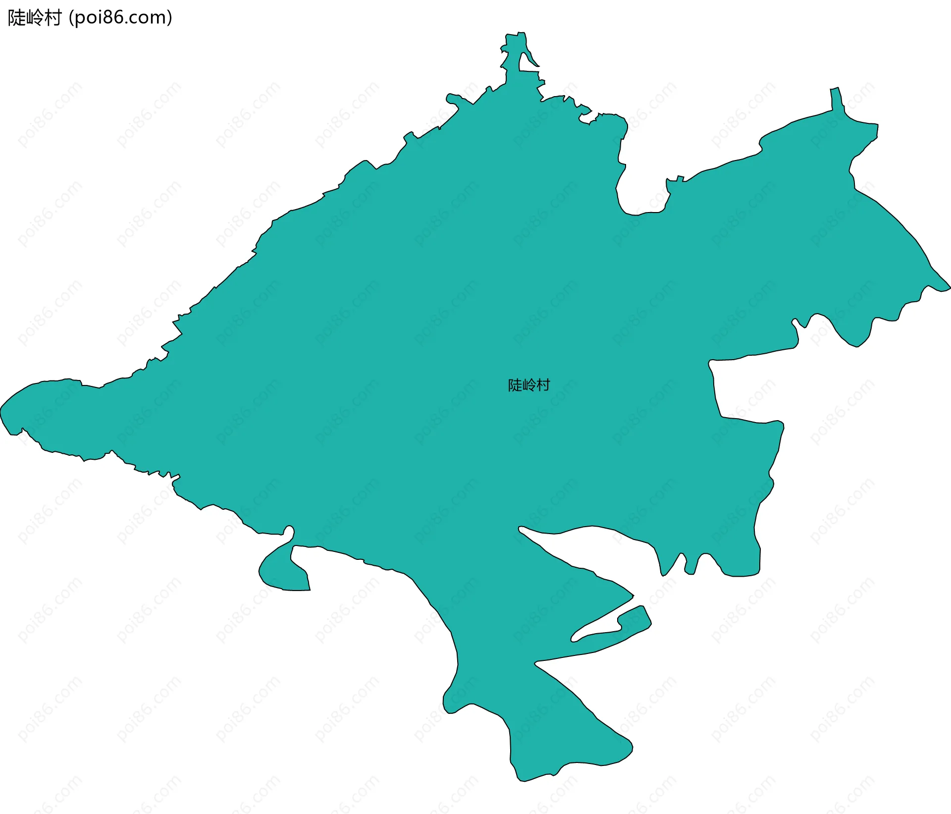 陡岭村边界地图