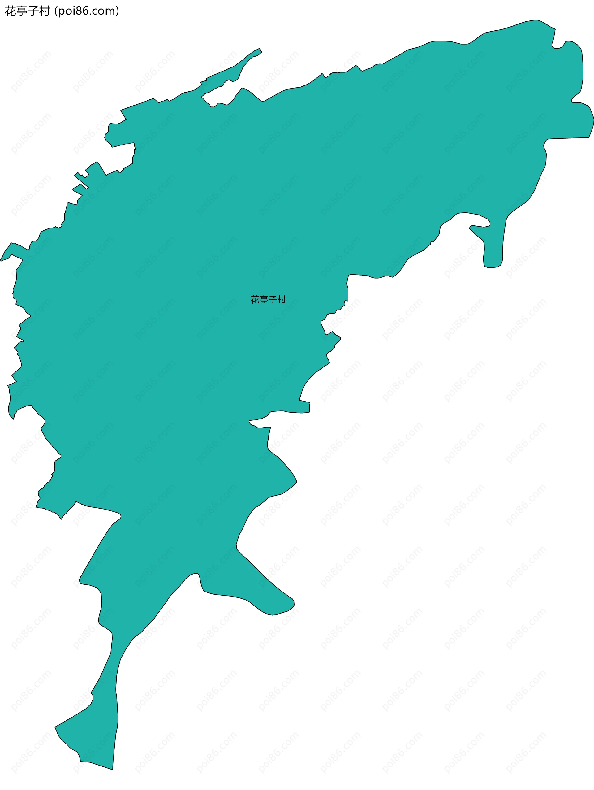 花亭子村边界地图