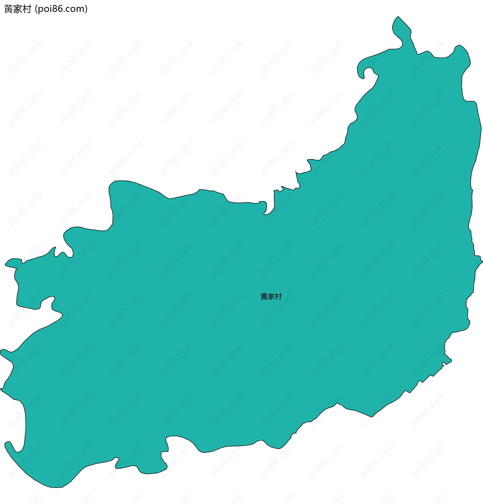 黄家村边界地图