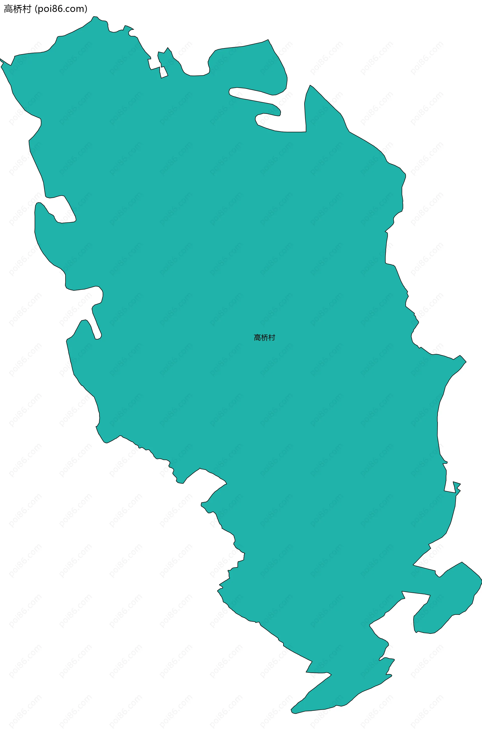 高桥村边界地图