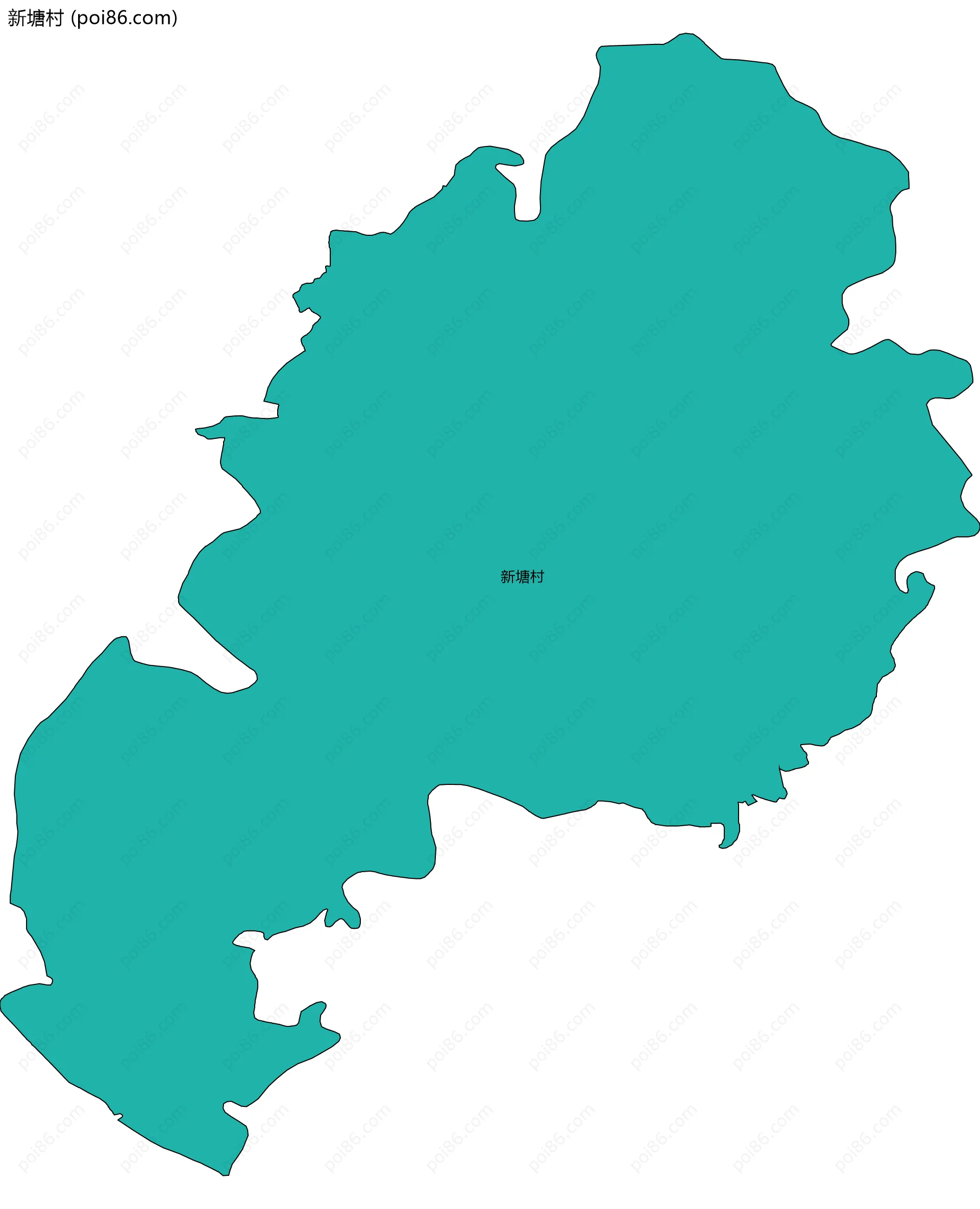 新塘村边界地图