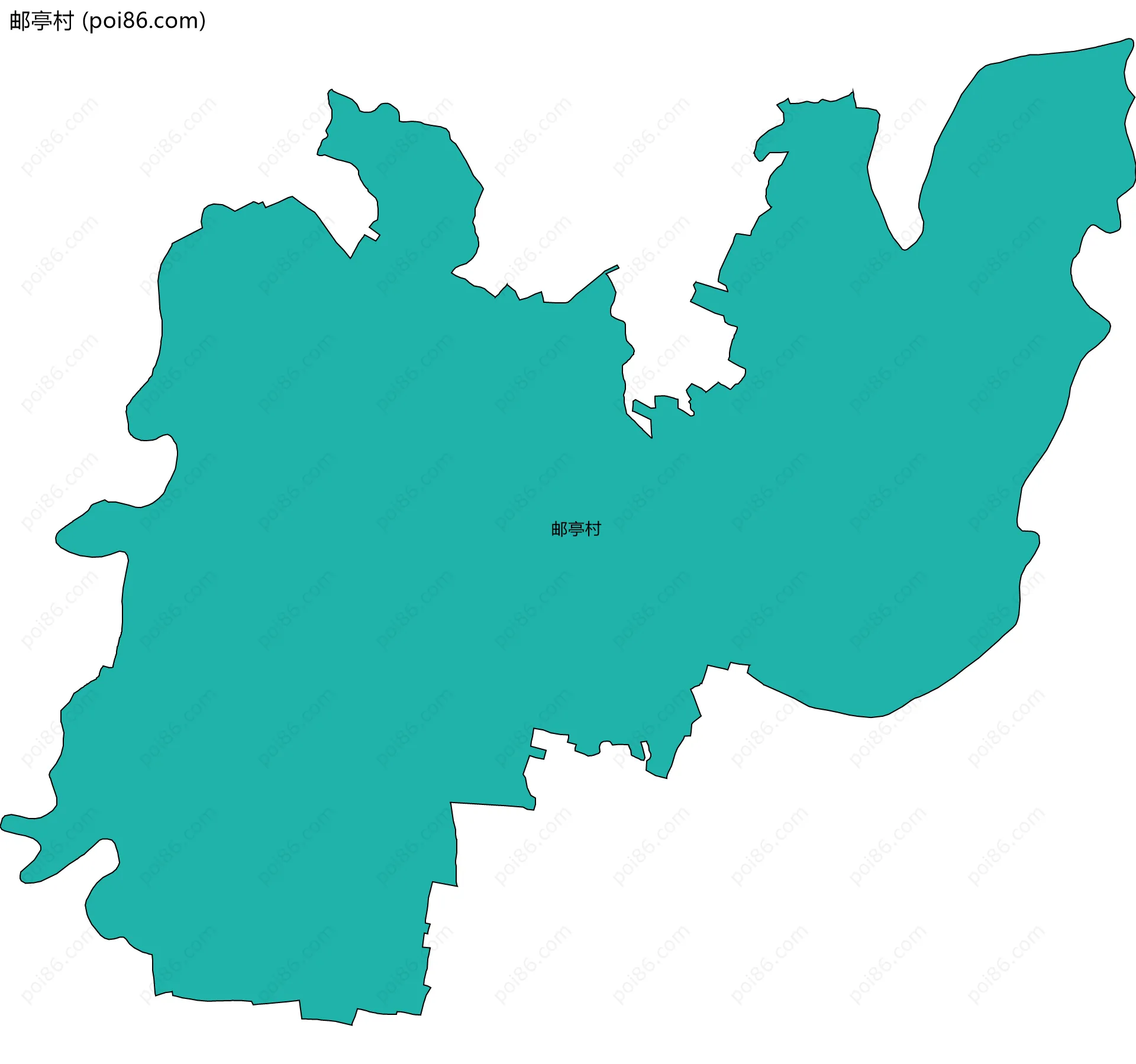 邮亭村边界地图