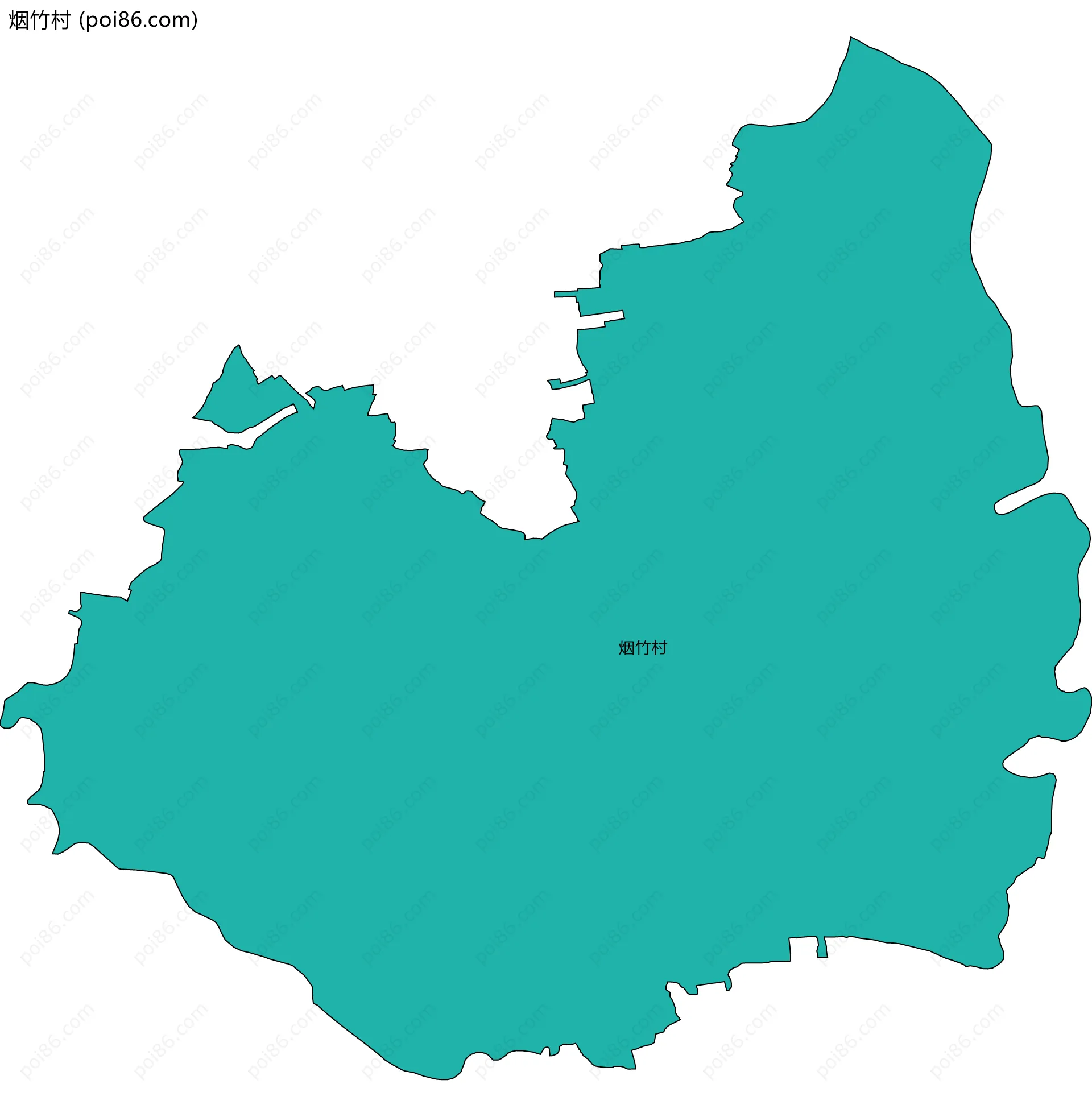 烟竹村边界地图