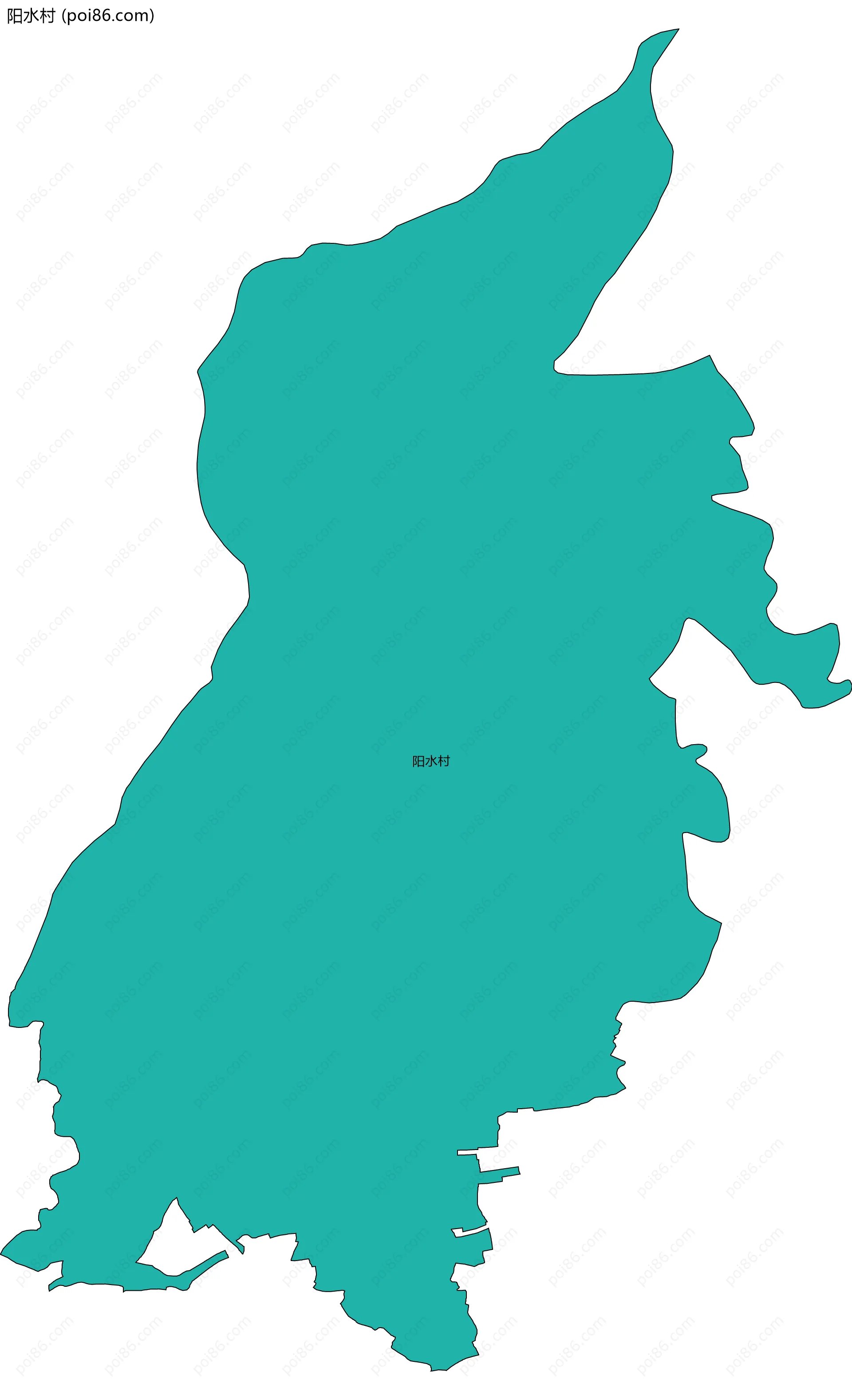 阳水村边界地图