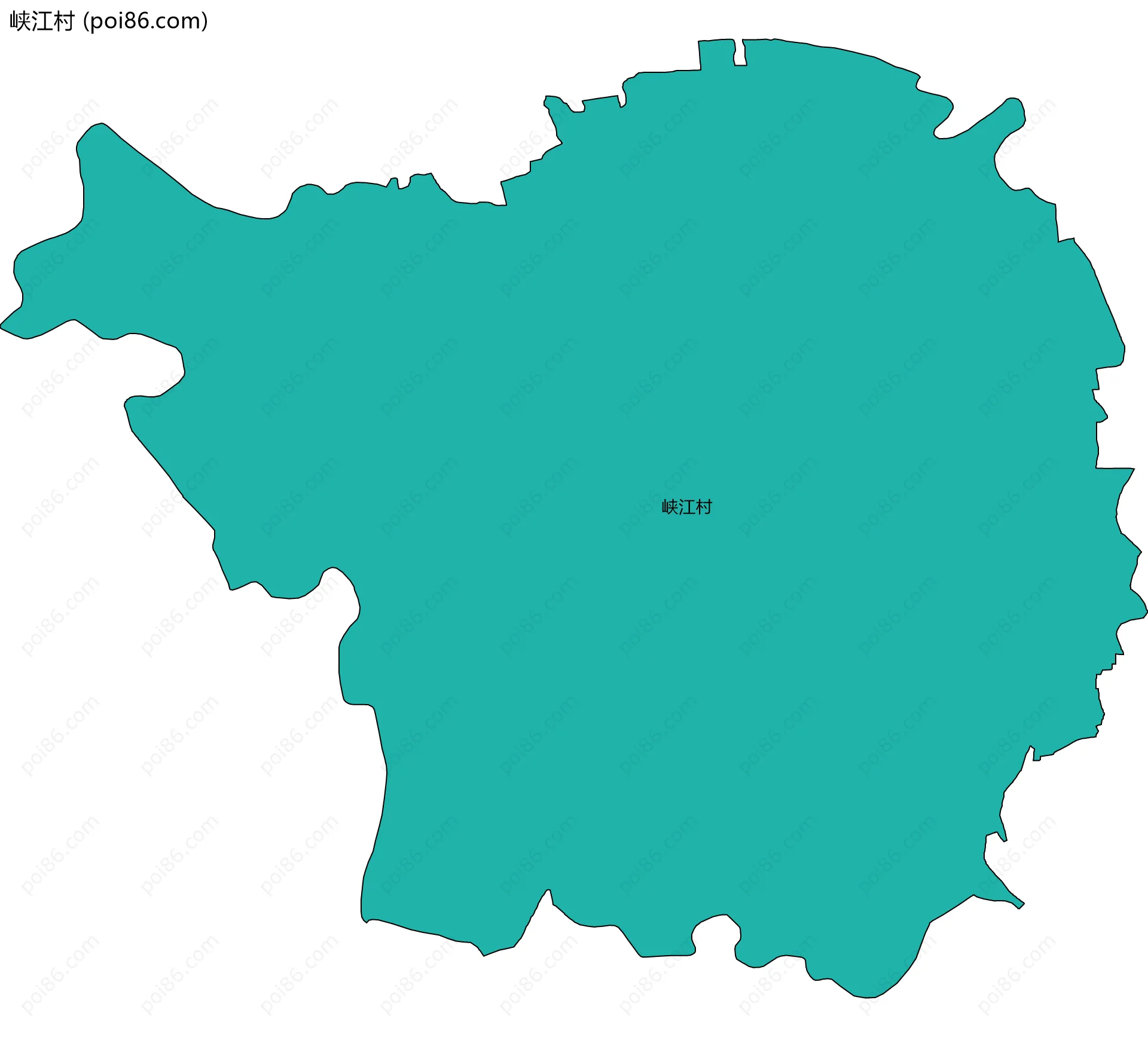 峡江村边界地图