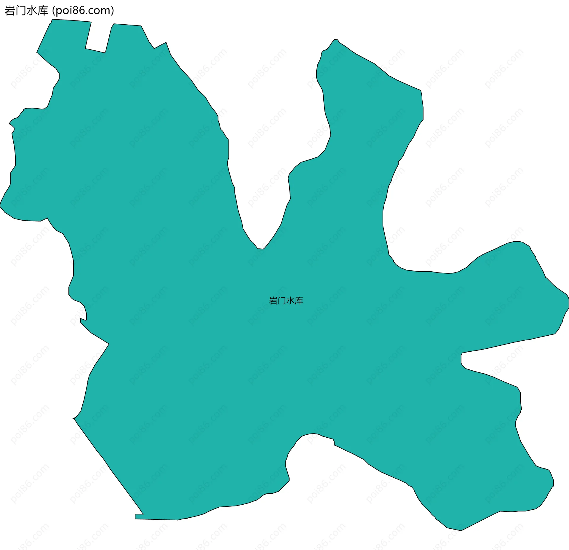 岩门水库边界地图