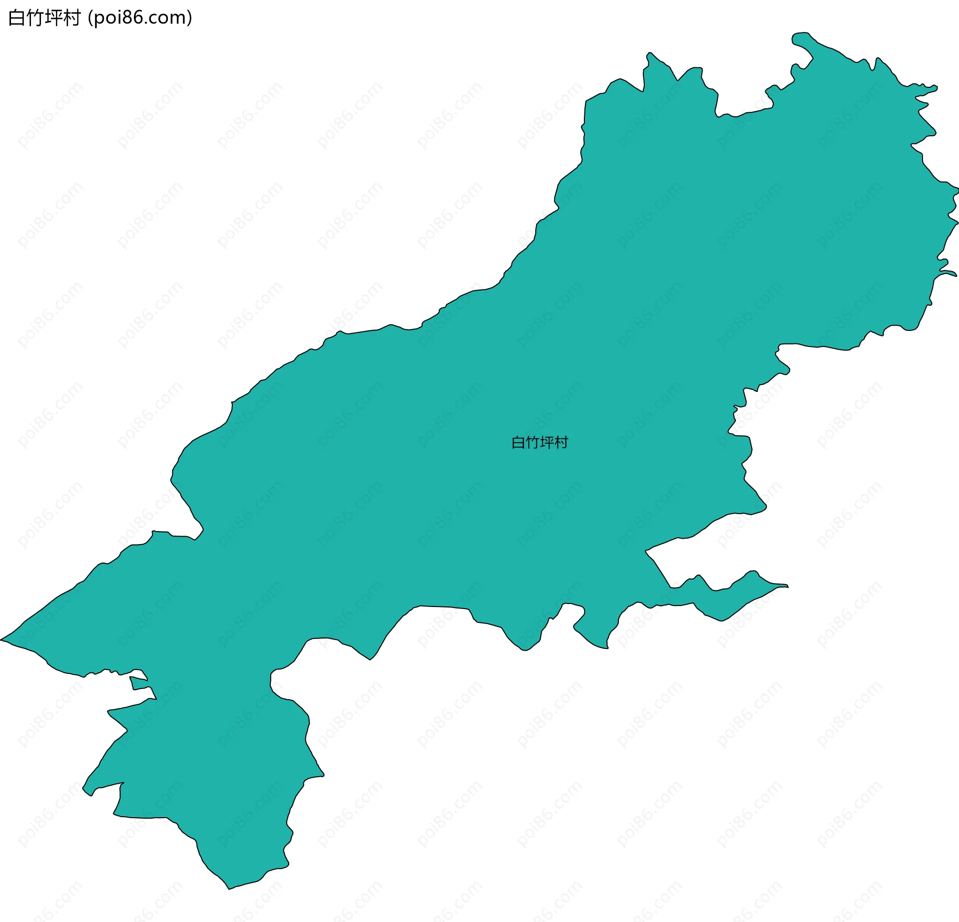 白竹坪村边界地图