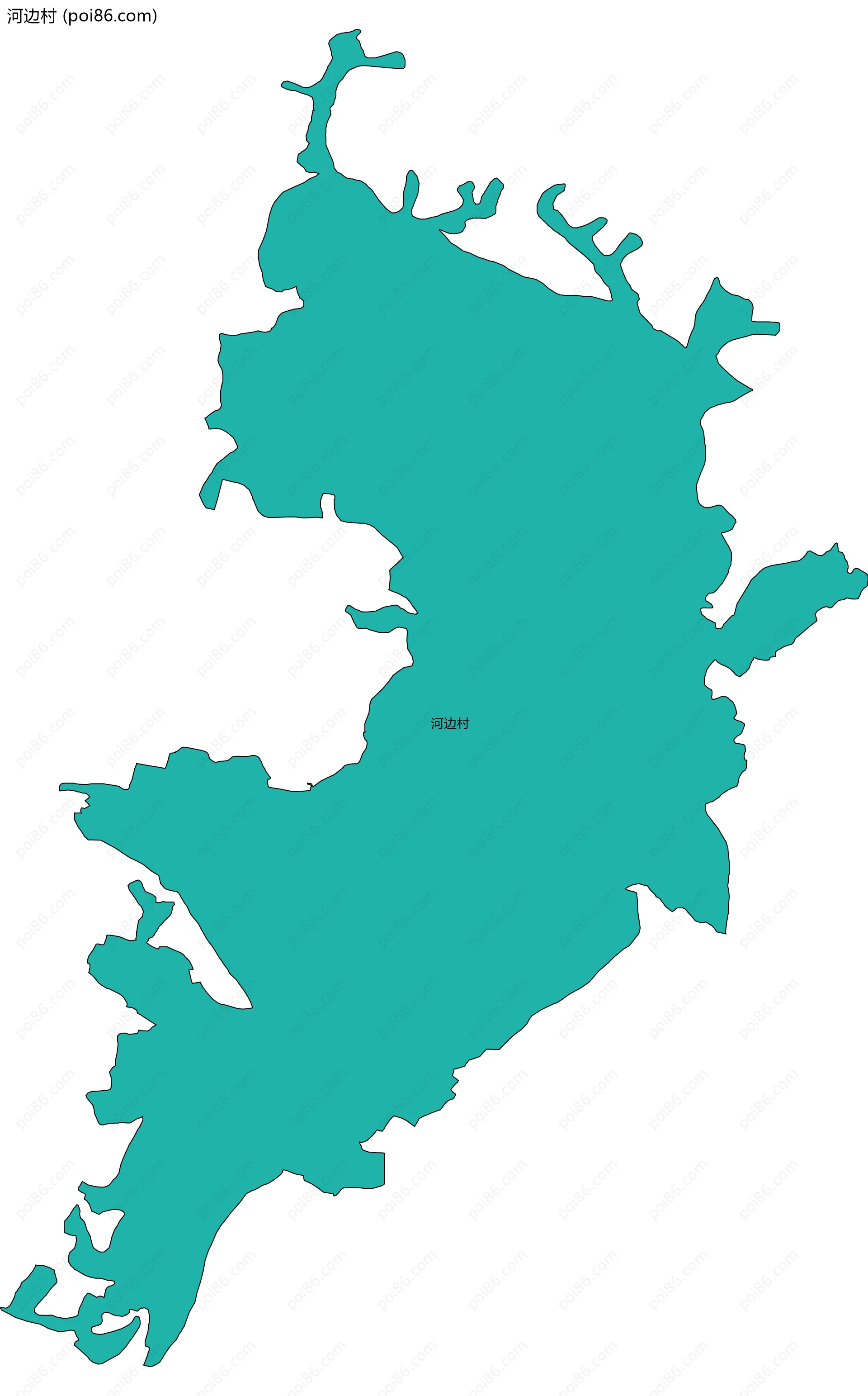 河边村边界地图