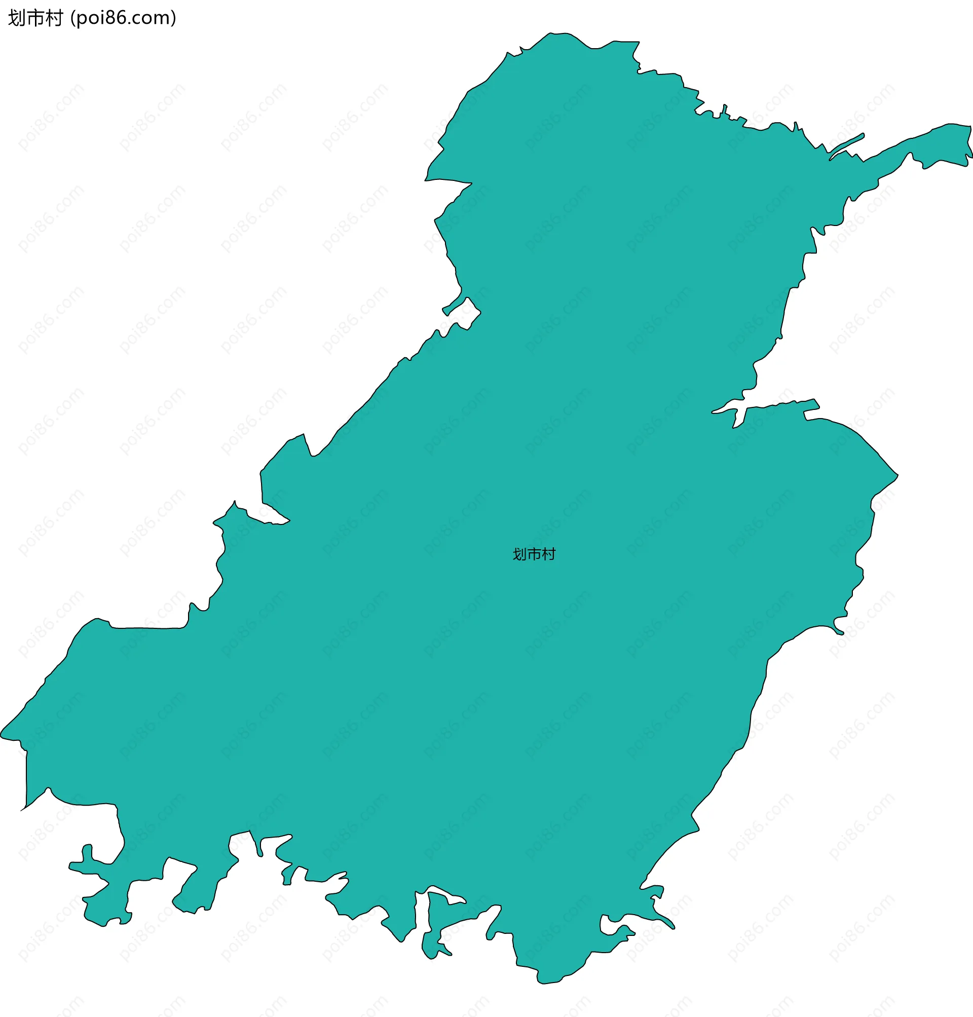 划市村边界地图