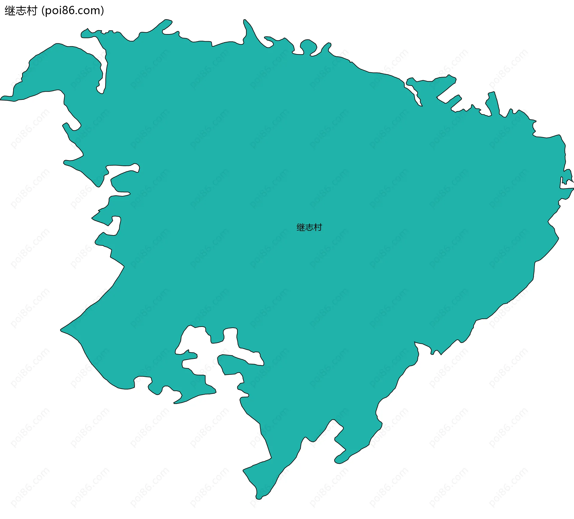 继志村边界地图
