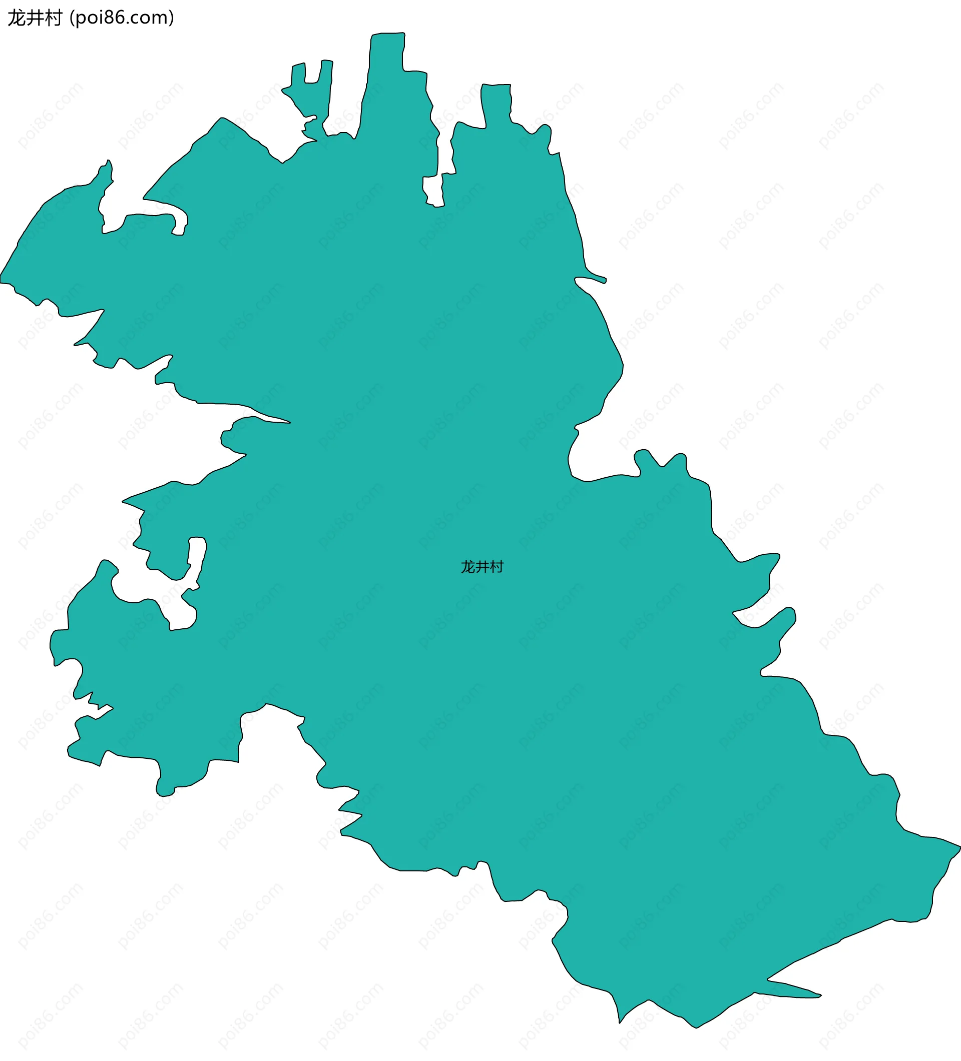 龙井村边界地图