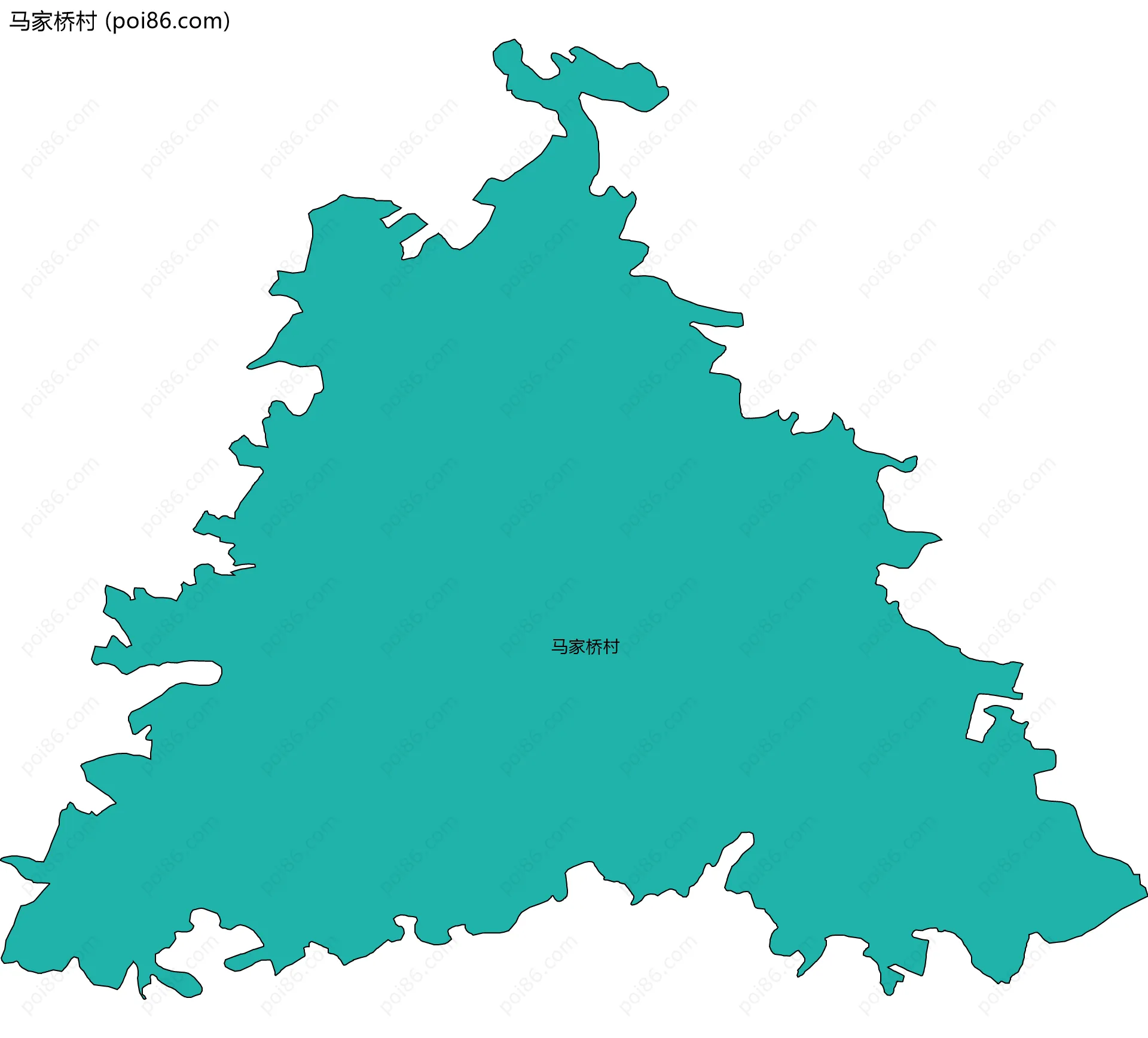 马家桥村边界地图