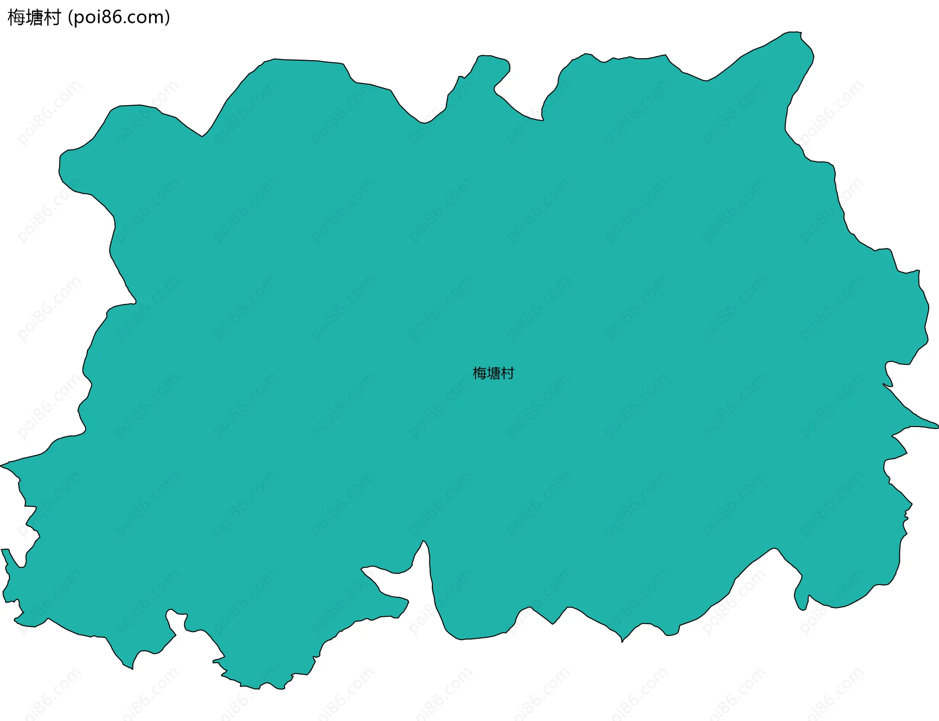 梅塘村边界地图