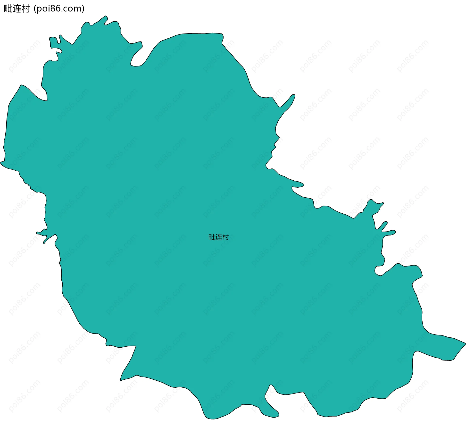 毗连村边界地图