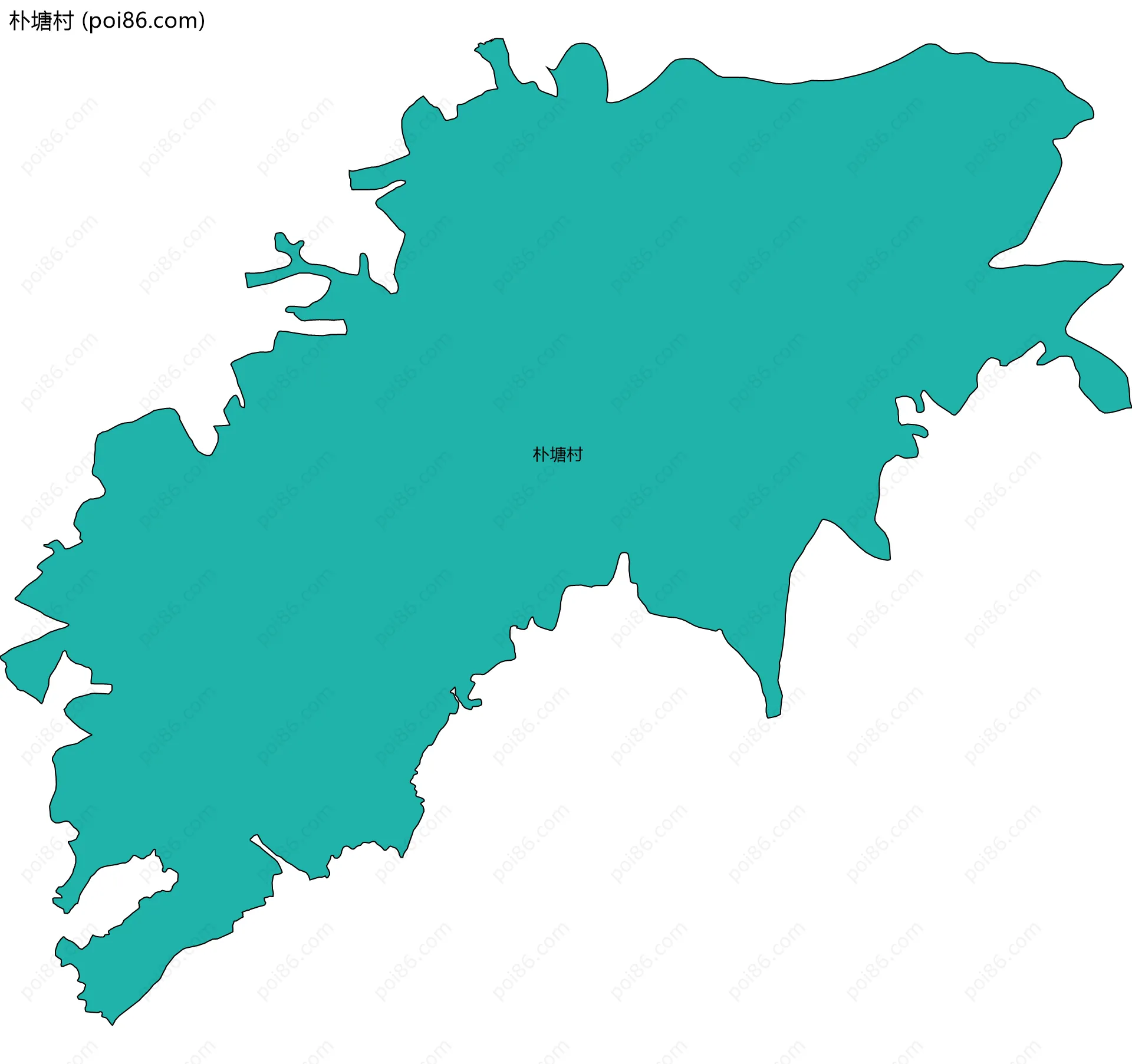 朴塘村边界地图