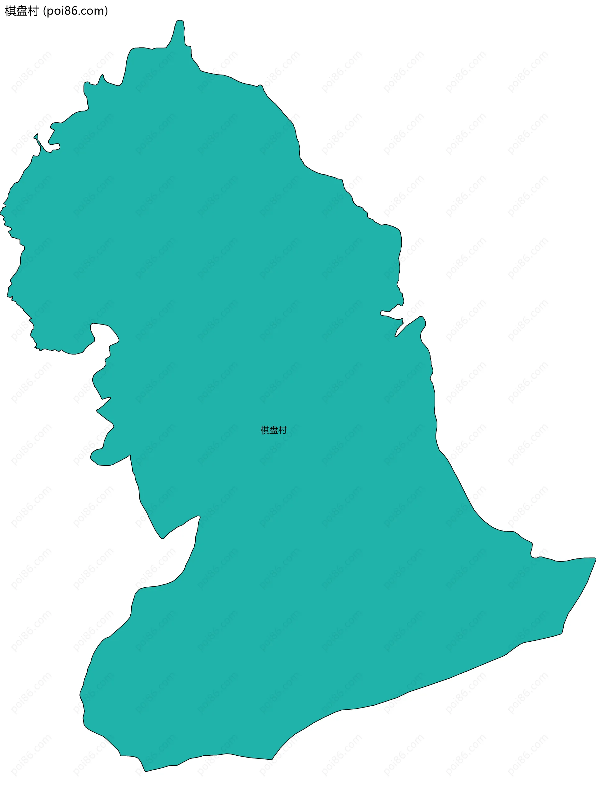 棋盘村边界地图