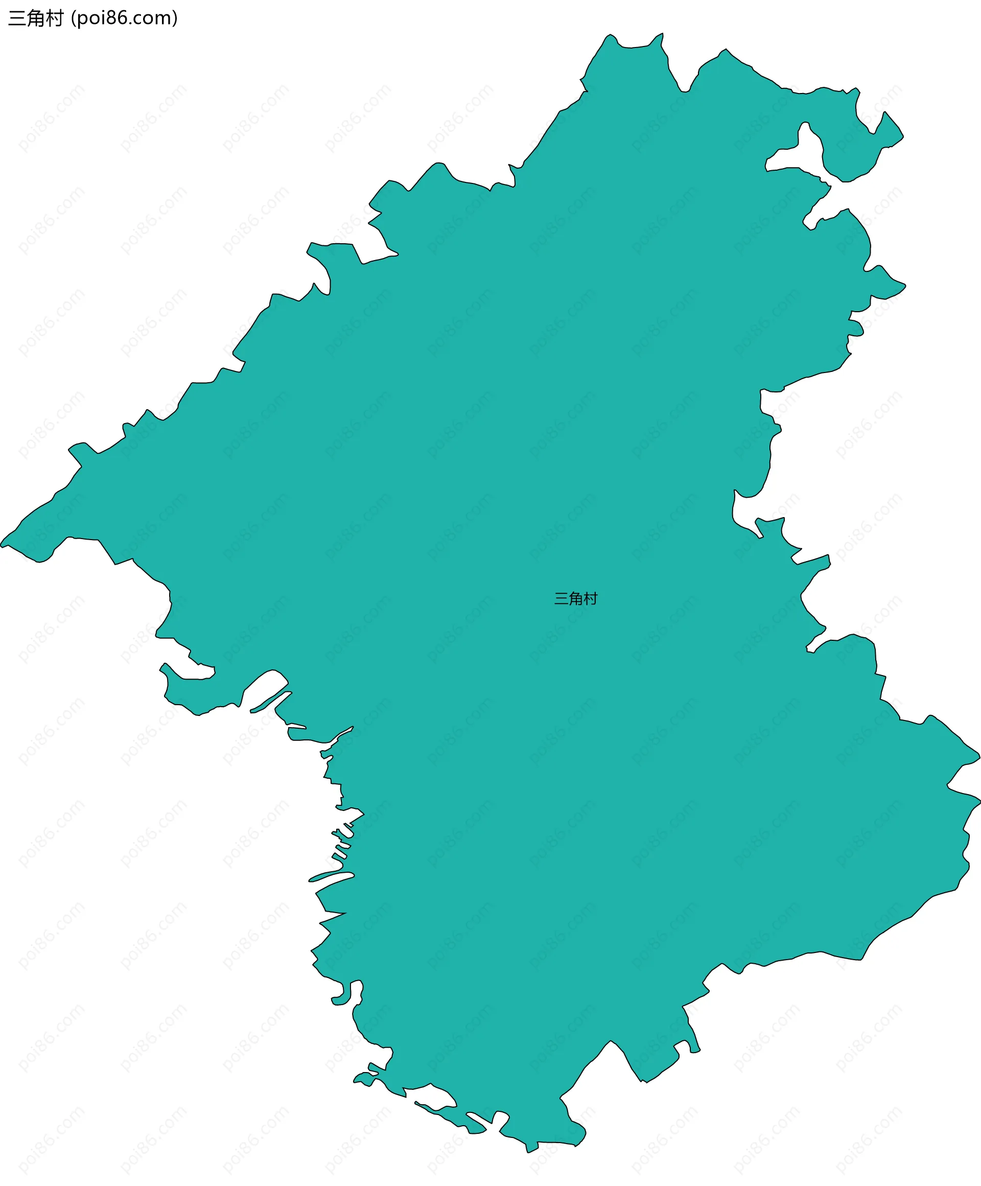 三角村边界地图