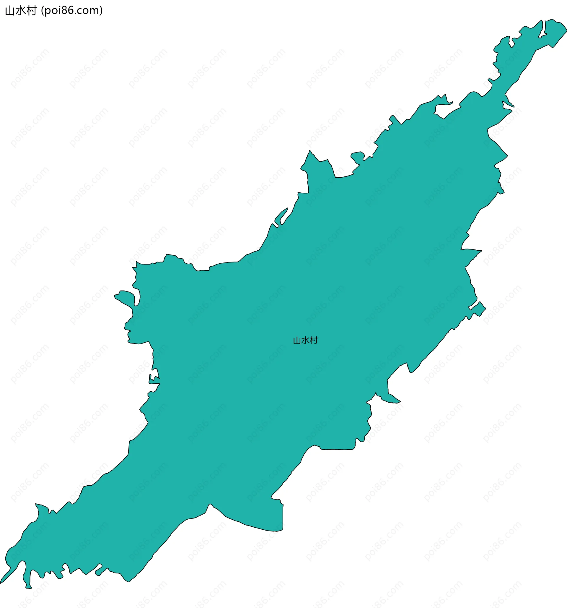 山水村边界地图