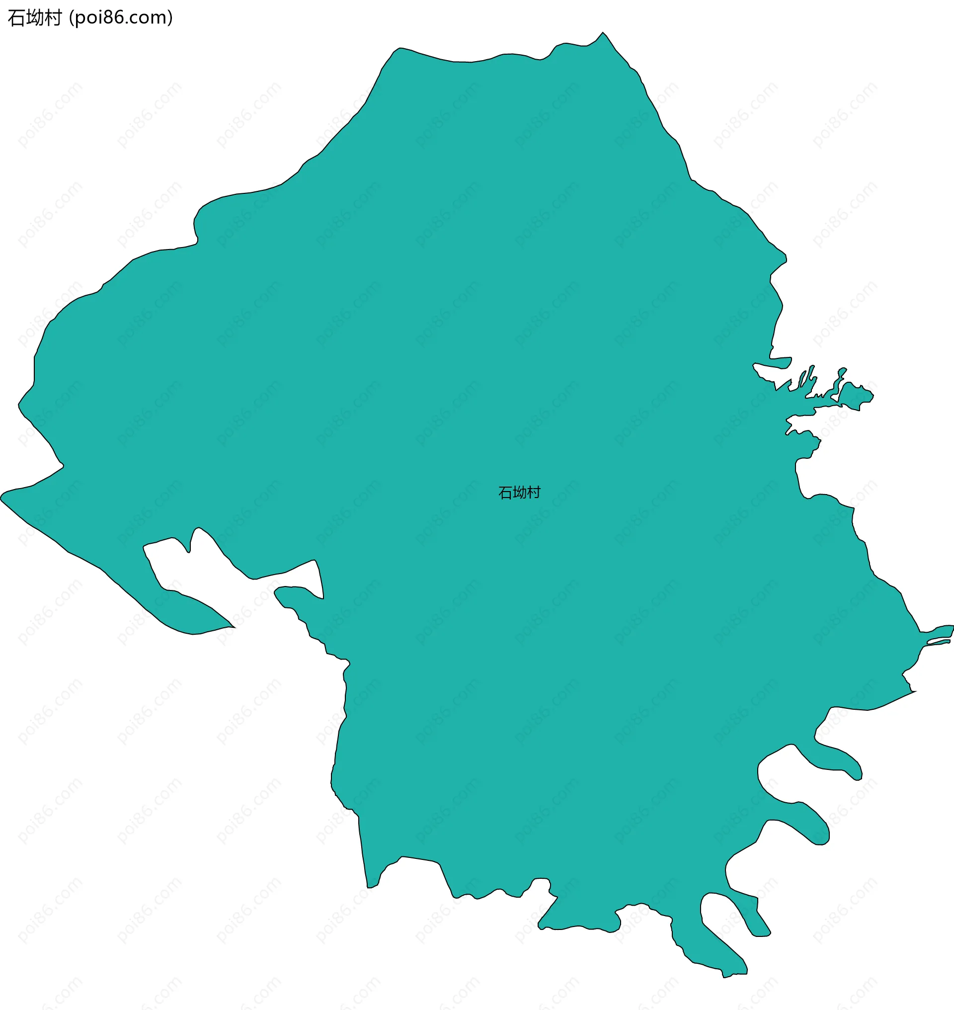 石坳村边界地图