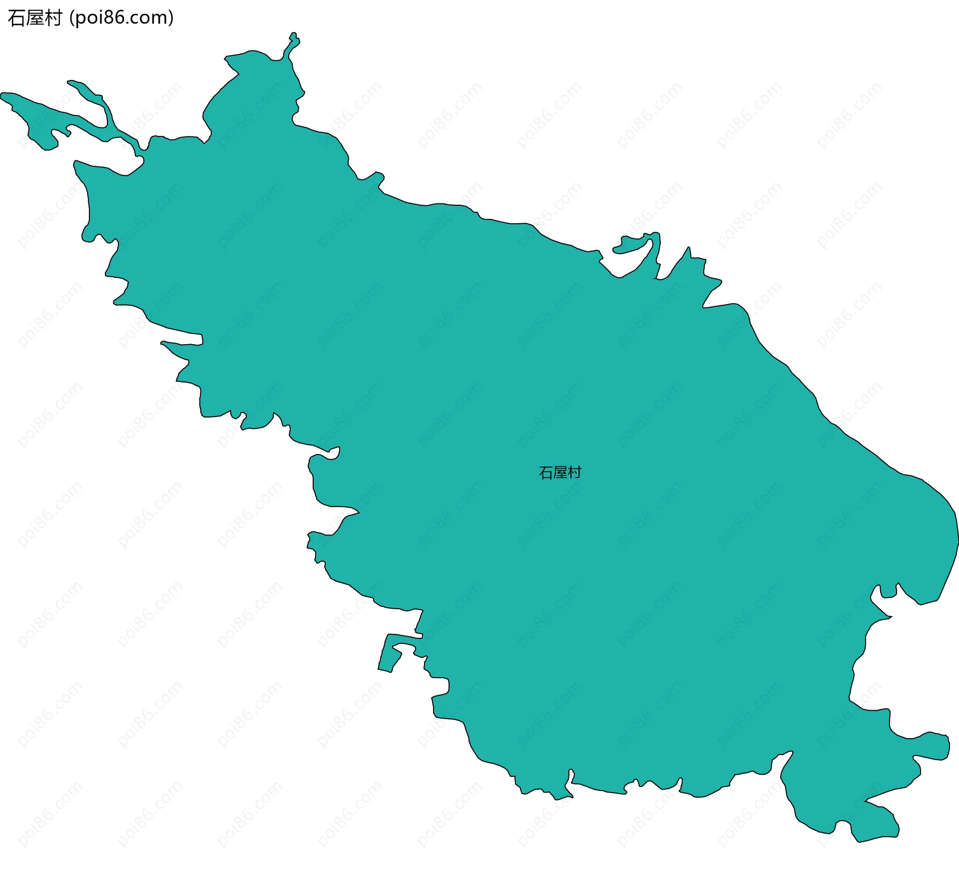 石屋村边界地图
