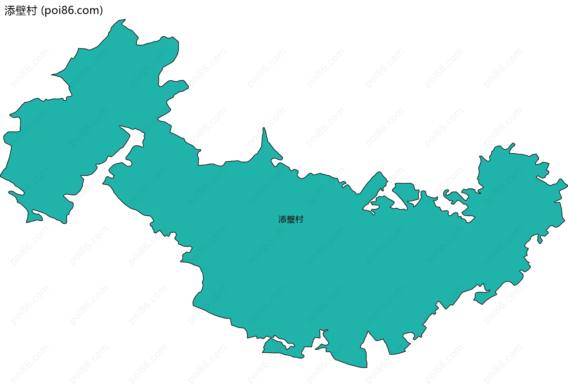 添壁村边界地图