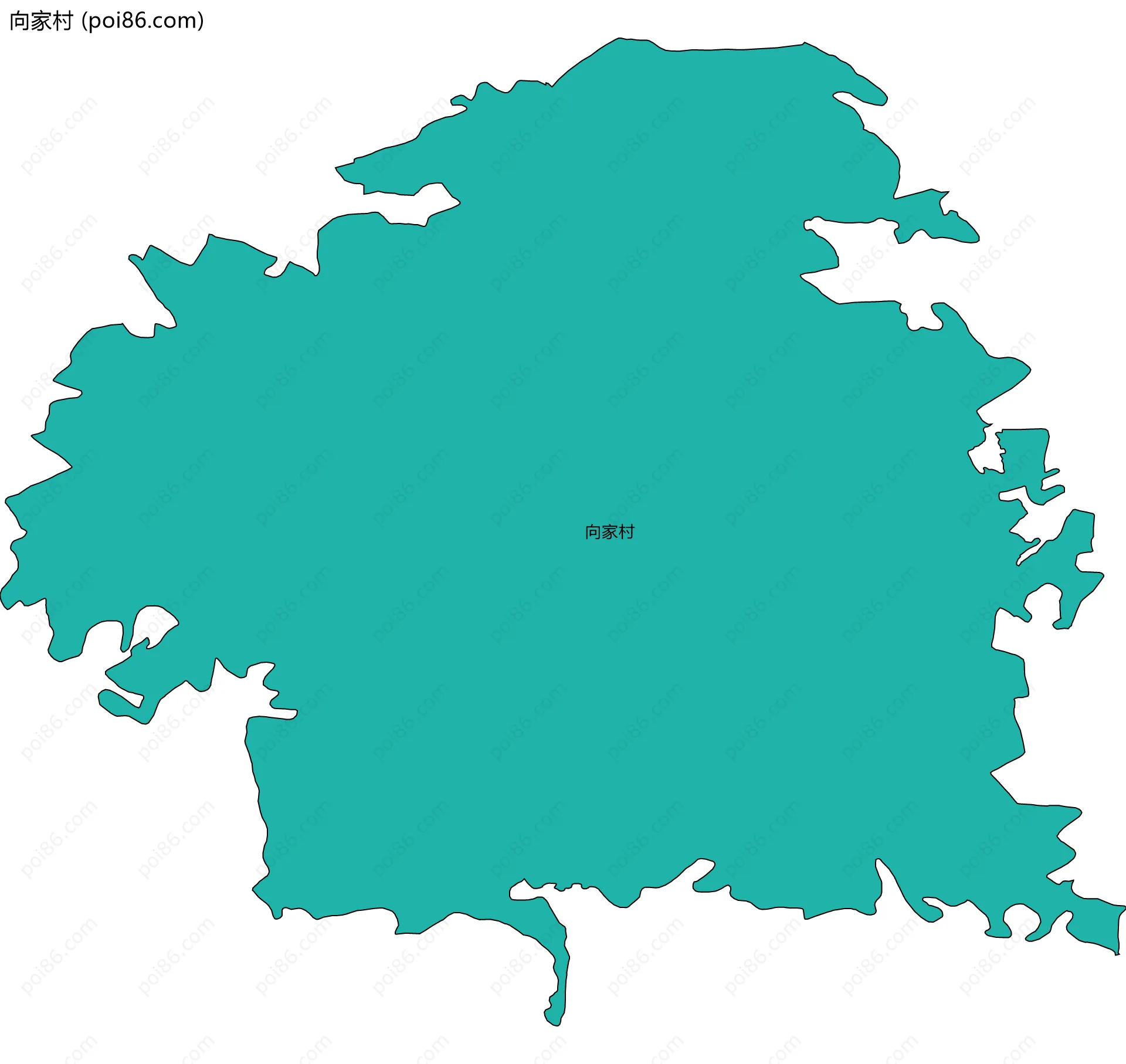 向家村边界地图